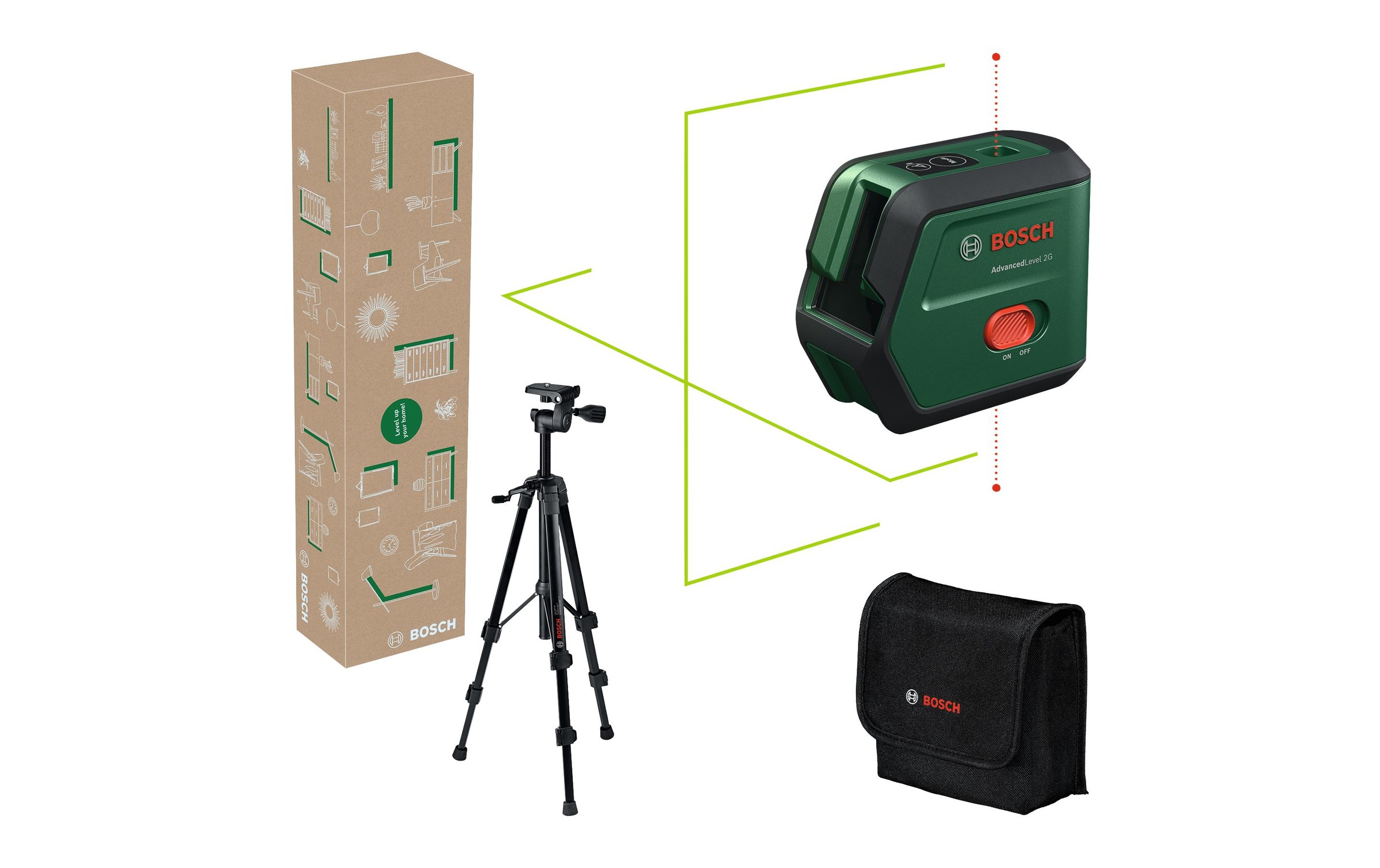 Image of BOSCH Kreuzlinienlaser "AdvancedLevel 2G Set 15 m"
