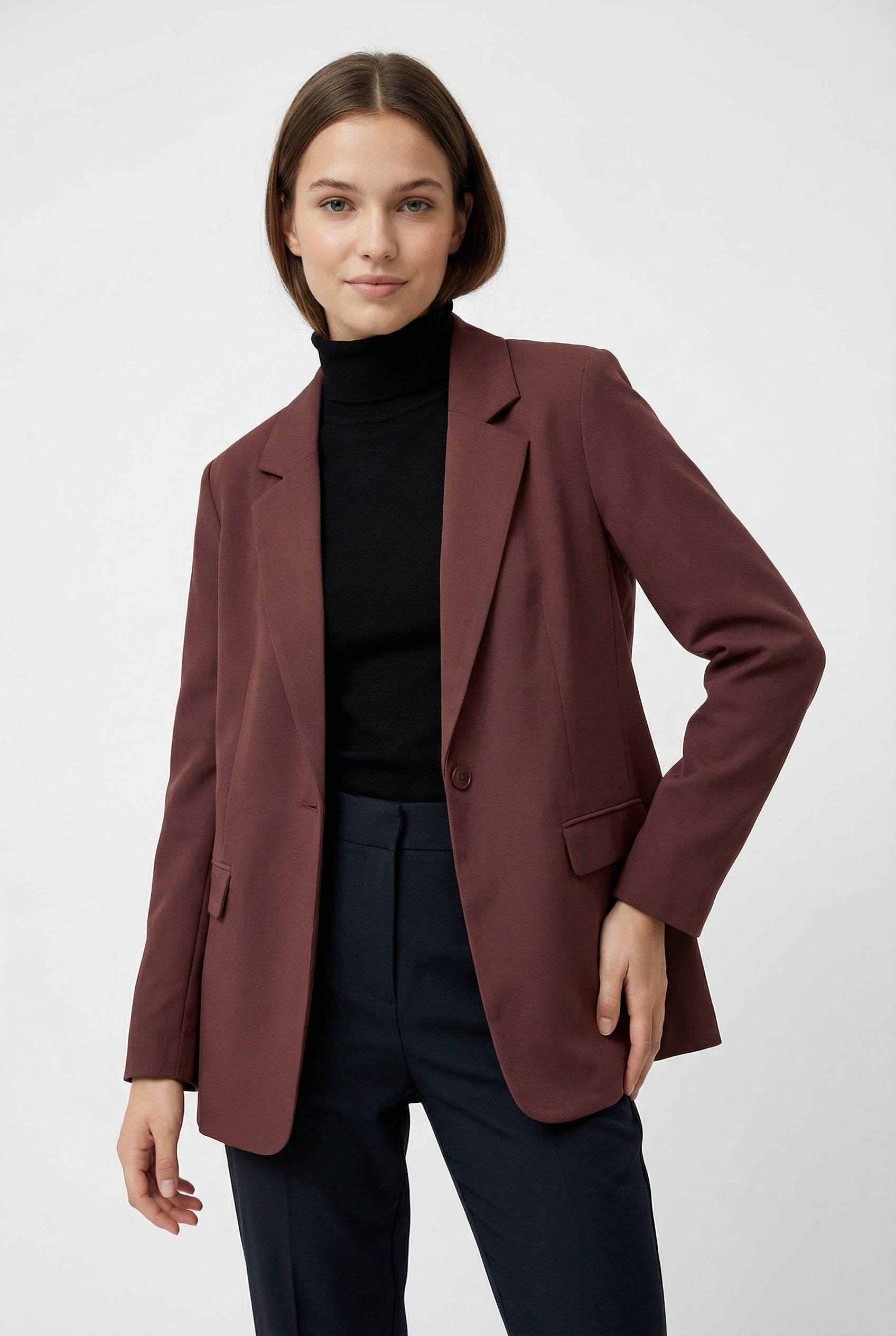 Image of Vero Moda Longblazer "VMZELDA LS LOOSE BLAZER NOOS" lässige Form, 1-Knopf Verschluss