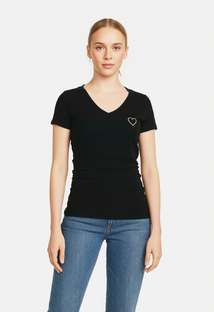 Image of pieces V-Shirt "PCNEW BILLY TEE EMB NOOS BC"