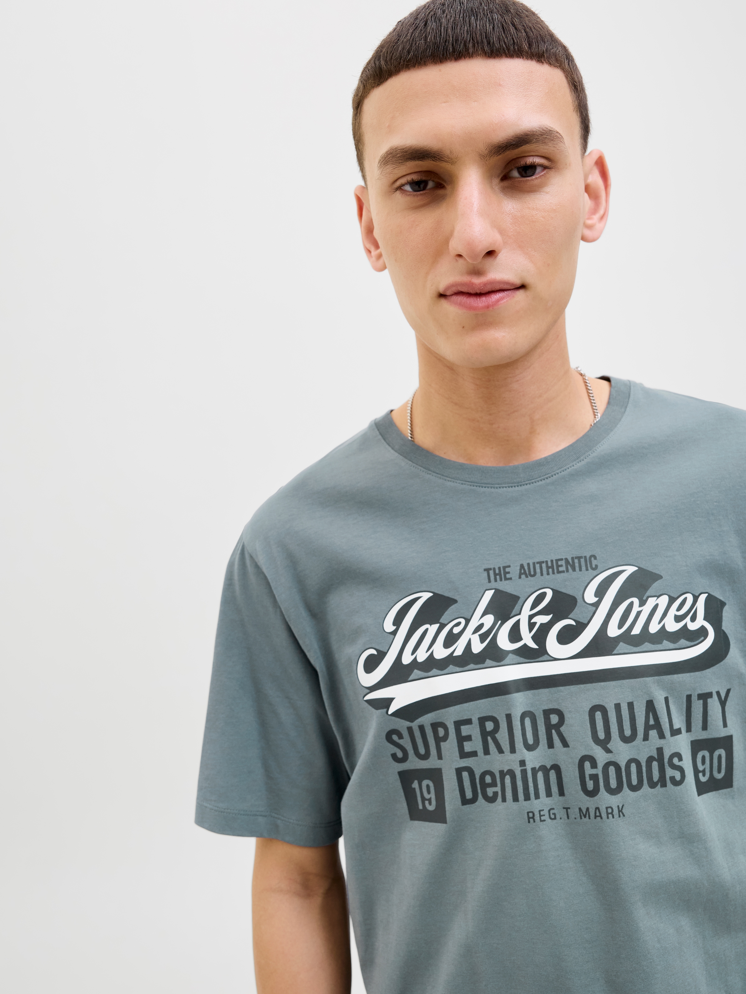 Jack & Jones Rundhalsshirt »JJELOGO TEE SS O-NECK 2 COL AW25 SN«