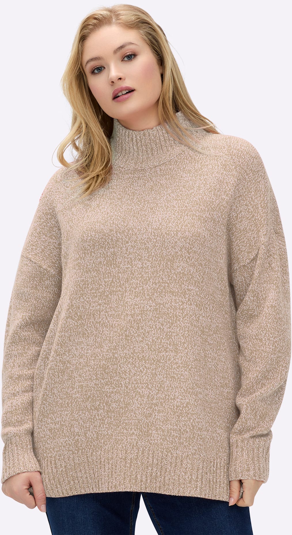 Image of Sheego Stehkragenpullover "Pullover"