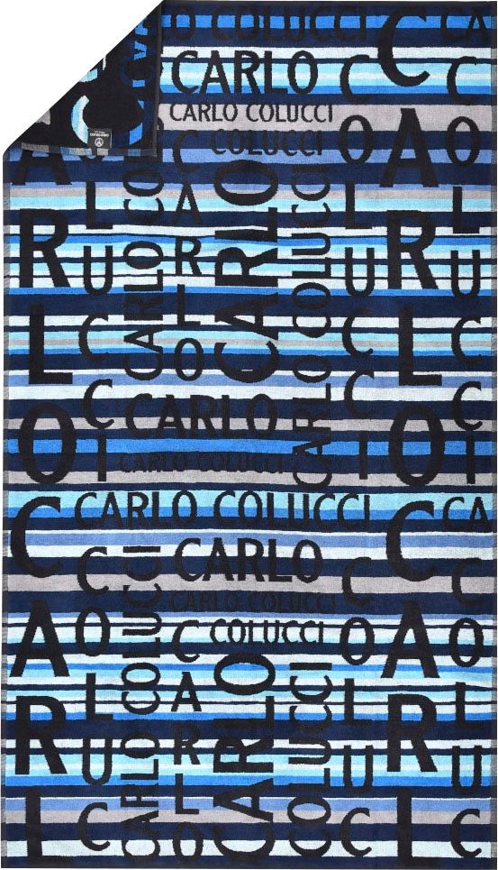 CARLO COLUCCI Strandtuch »Matteo«, (1 St.), in auffälliger Jacquard-Optik und Carlo Colucci Schriftzügen