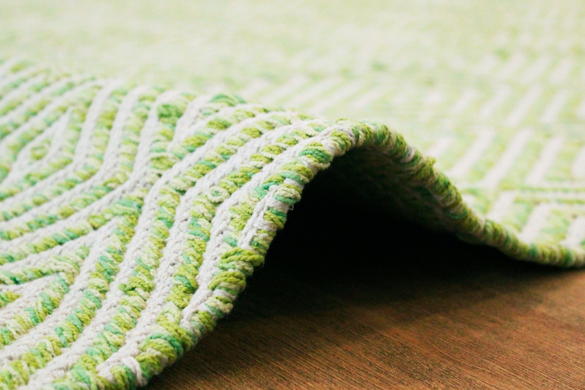 my home Teppich »Tiara«, rechteckig, 7 mm Höhe, mit Rauten-Muster, Teppich aus 100% Baumwolle