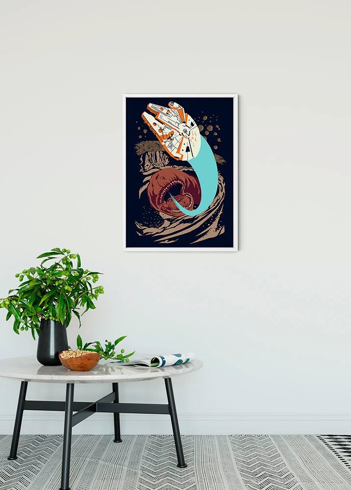 Komar Bild »Star Wars Classic Vector Asteroid Worm«, Star Wars, (1 St.), Wandbild zur Dekoration im Kinderzimmer - ohne Rahmen