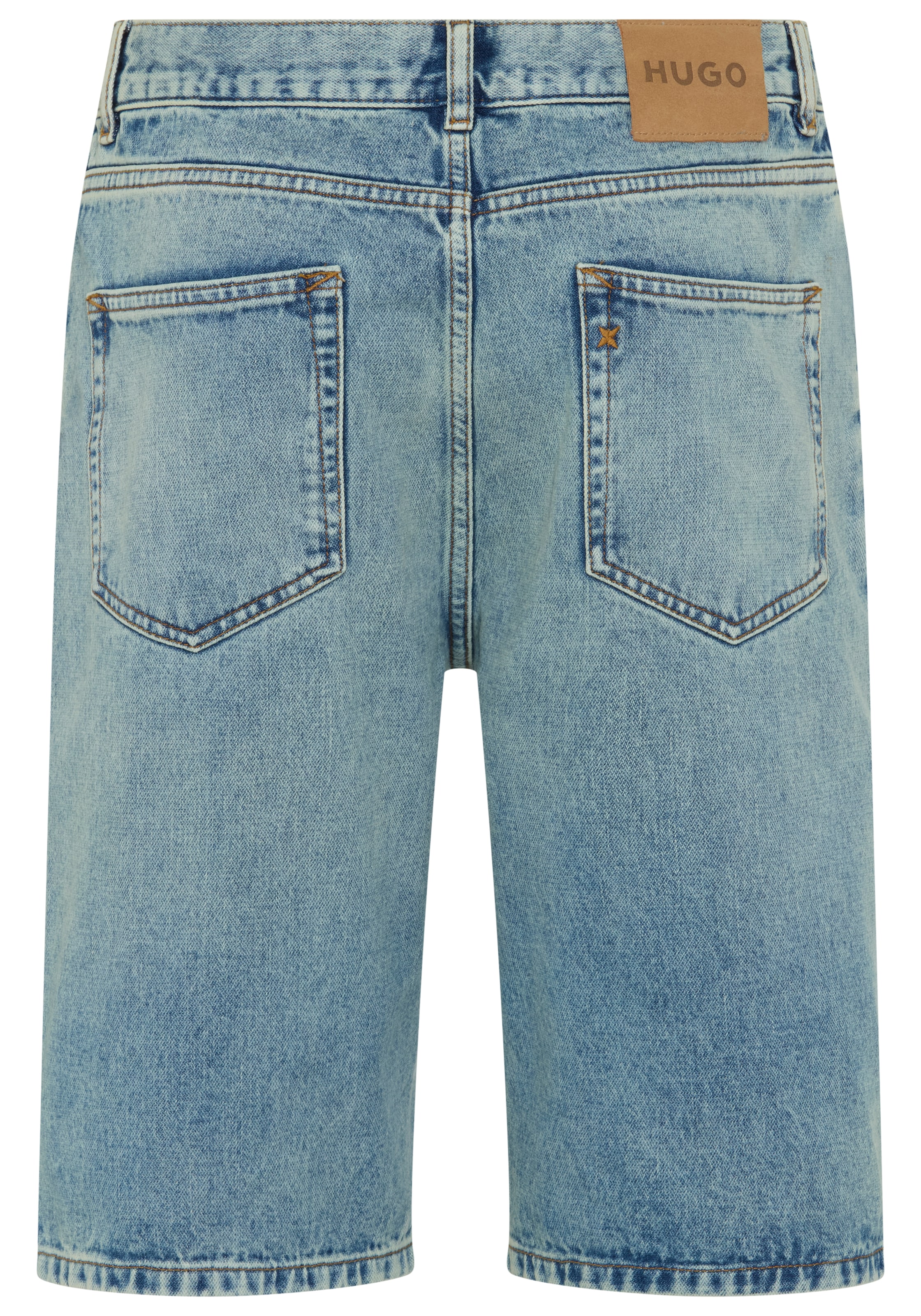 HUGO Bermuda de skateur  forme 5 poches, coupe droite, coton pur