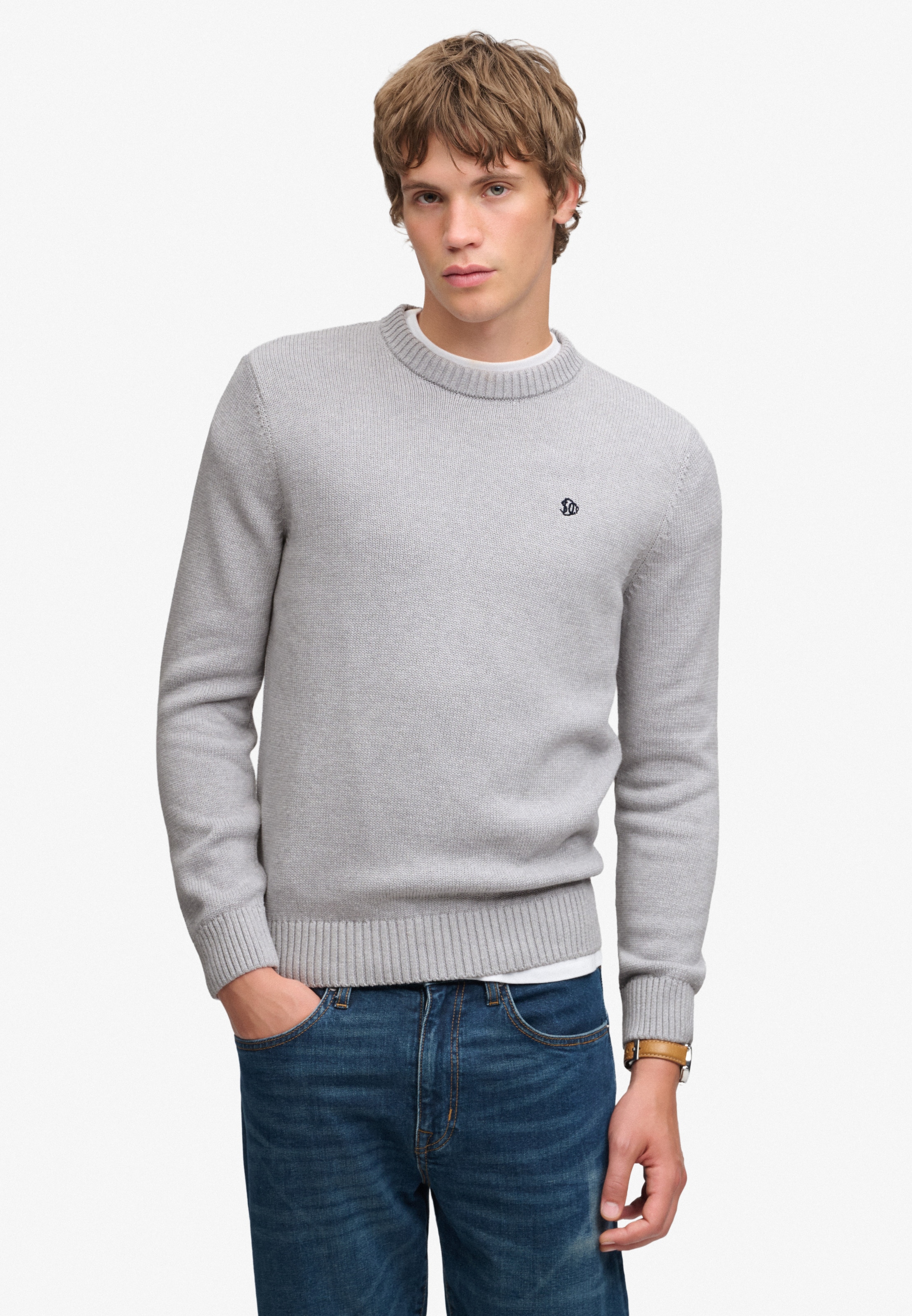 Image of Superdry Strickpullover "PREPPY COTTON JUMPER" Baumwolle, regular fit