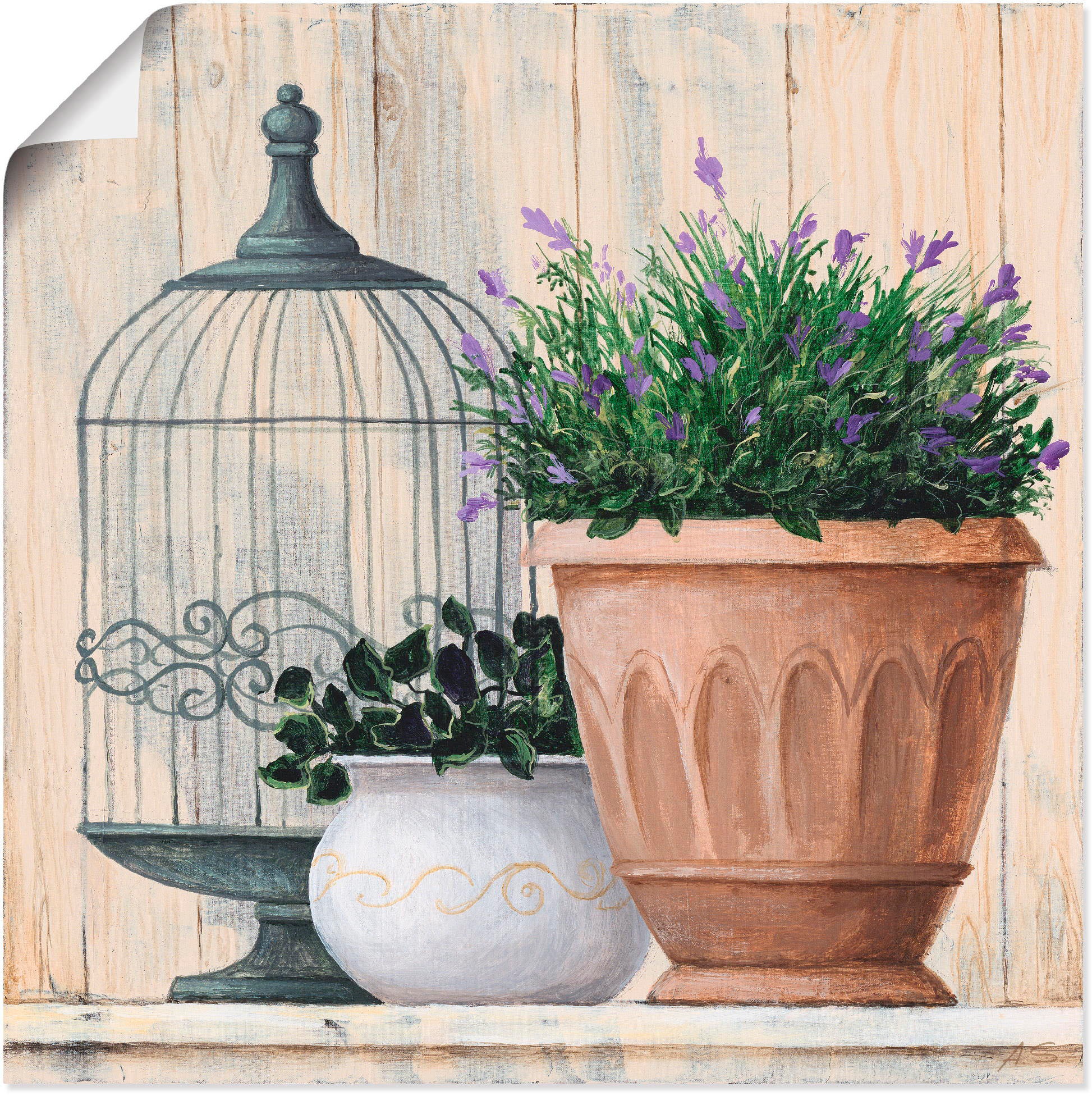 Image of Artland Wandbild »Antiker Strauss_hell«, Vasen & Töpfe, (1 St.), in vielen Grössen & Produktarten - Alubild / Outdoorbild für den Aussenbereich, Leinwandbild, Poster, Wandaufkleber / Wandtattoo auch für Badezimmer geeignet bei Ackermann Versand Schweiz