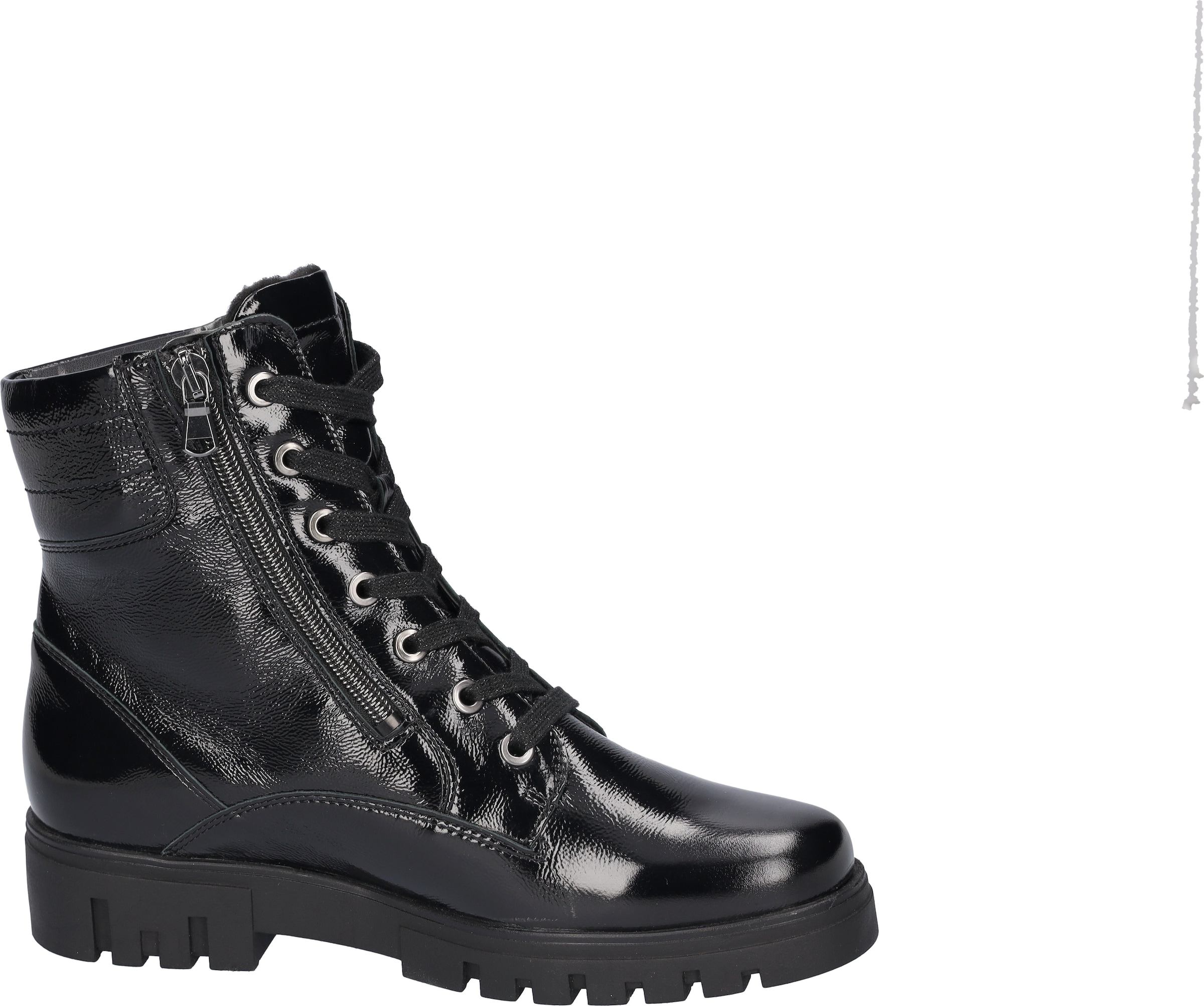 Waldläufer Schnürstiefelette »H-SERENA«, Schnürboots, Lackstiefelette, in Bequemweite G (=weit)