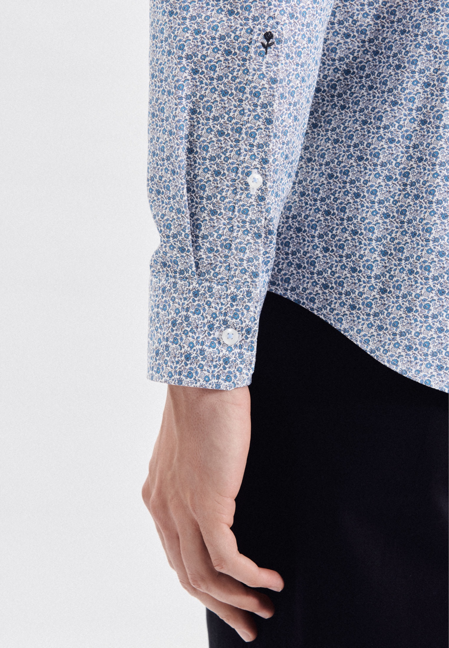 seidensticker Businesshemd »X-Slim«, X-Slim Langarm Button-Down-Kragen Druck