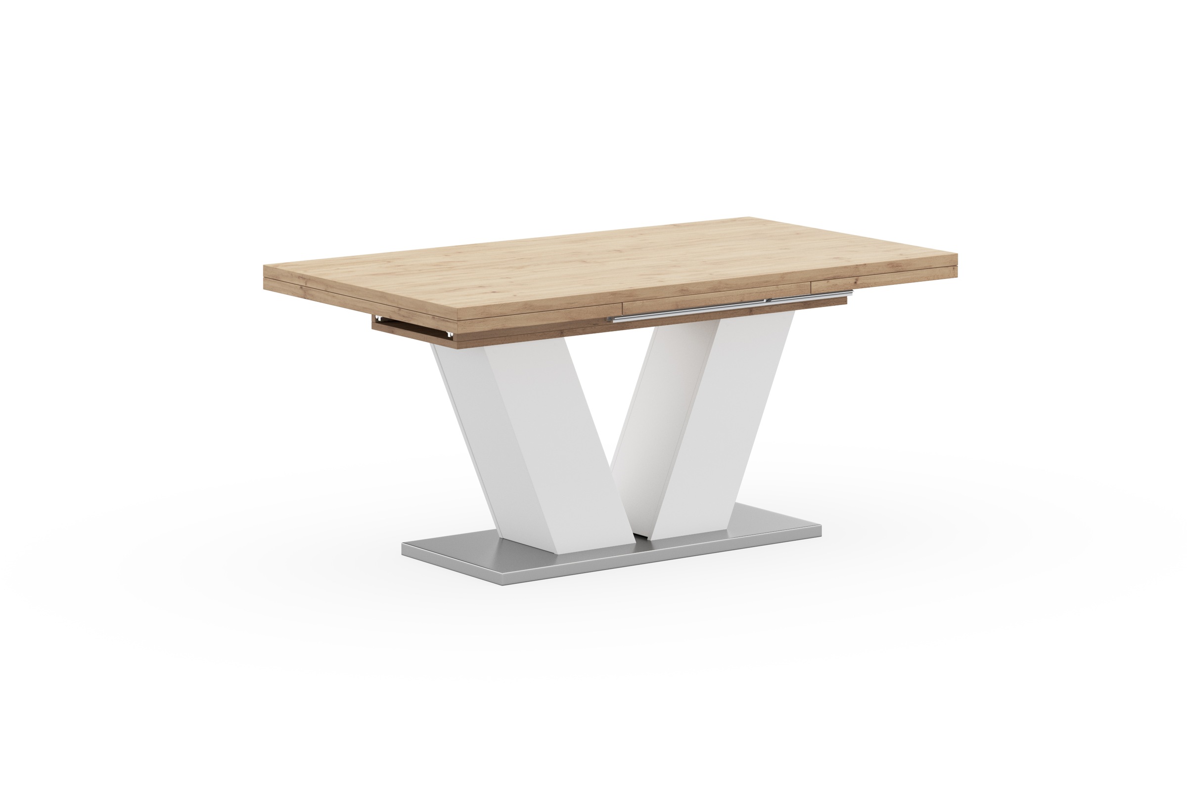 Image of Mäusbacher Esstisch »Komfort D«, mit V-Gestell in weiss und mit Auszugsfunktion, Breite 160-260 cm bei Ackermann Versand Schweiz