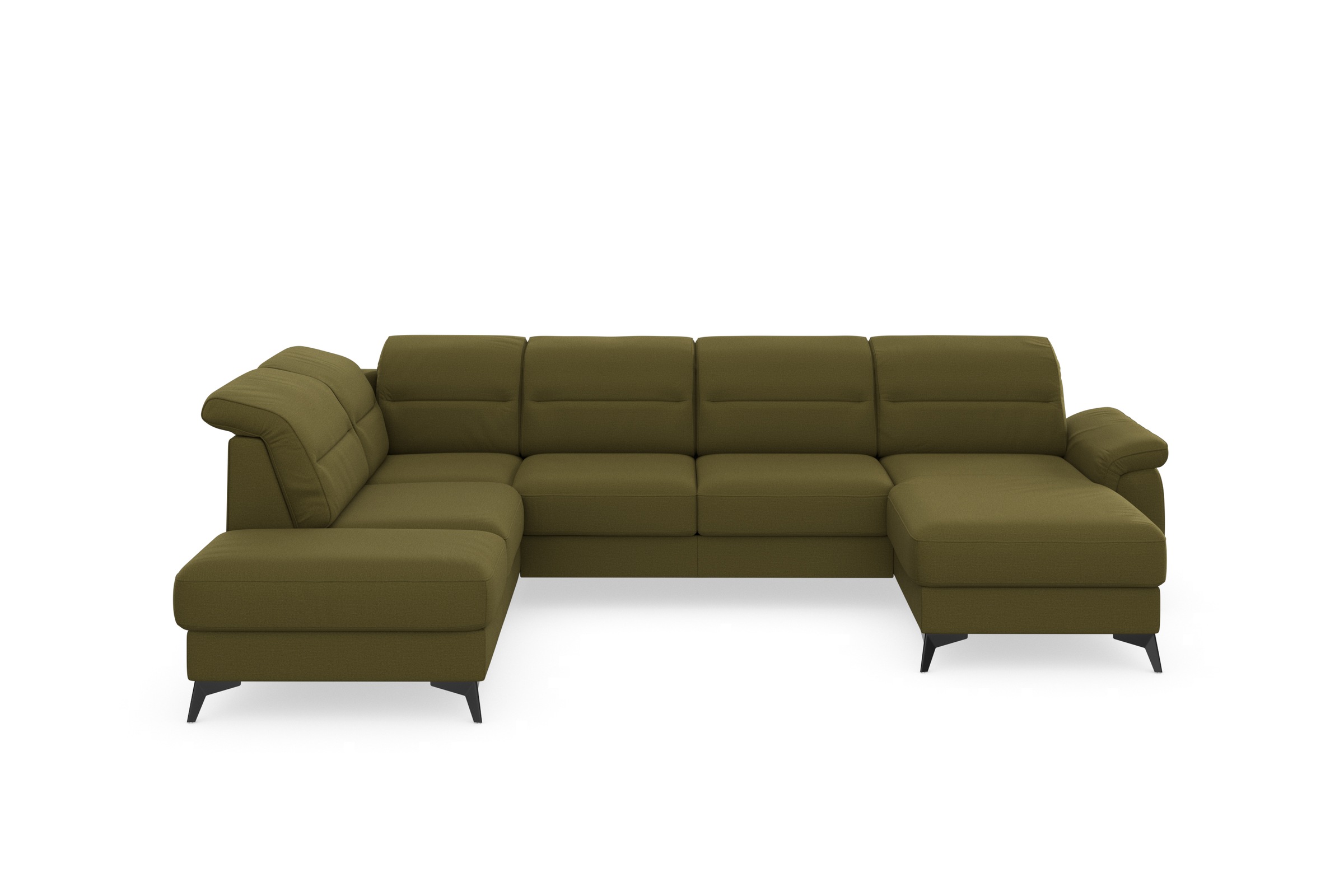sit&more Wohnlandschaft »Sinatra U-Form«, optional mit Kopfteilverstellung und Armteilfunktion, Metallfüsse