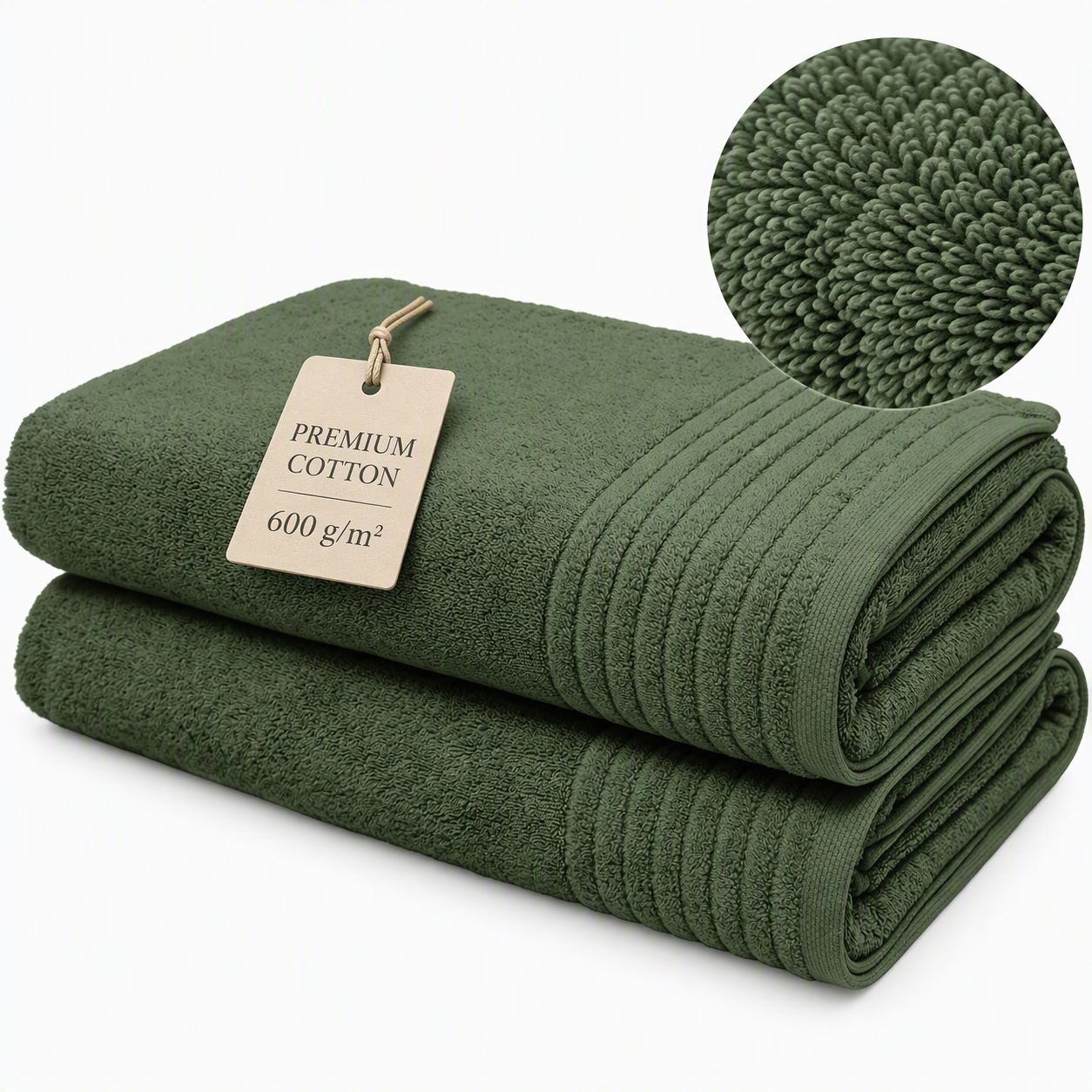 Image of GOODproduct Saunatuch "Sanremo Premium, Premium Handtücher, 600 gr/m², 80x200cm" Bordüre, einfarbig, flauschig, weich, dicke Qualität, 5 Jahre Garantie