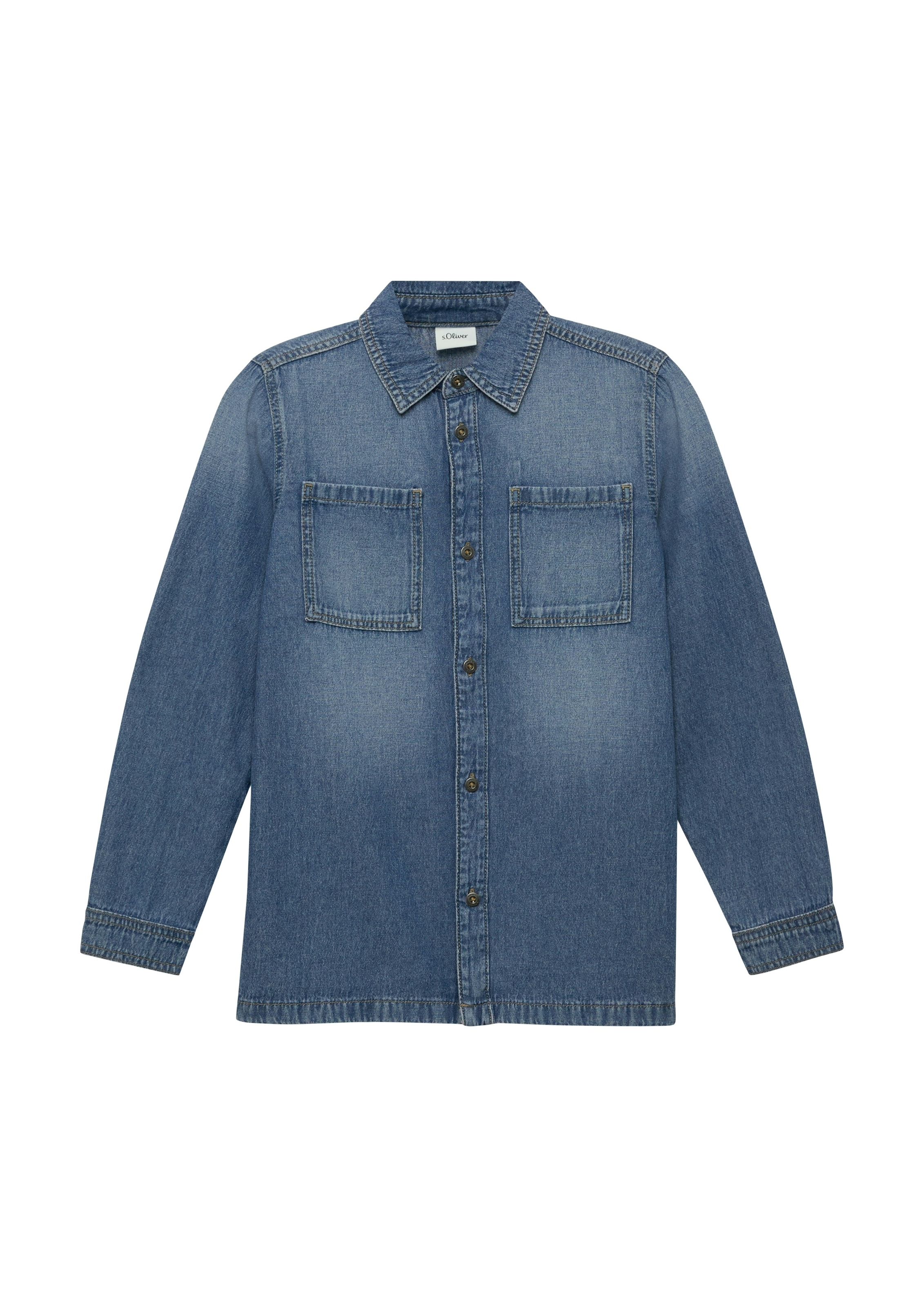s.Oliver Junior Chemise en jean avec poches poitrine