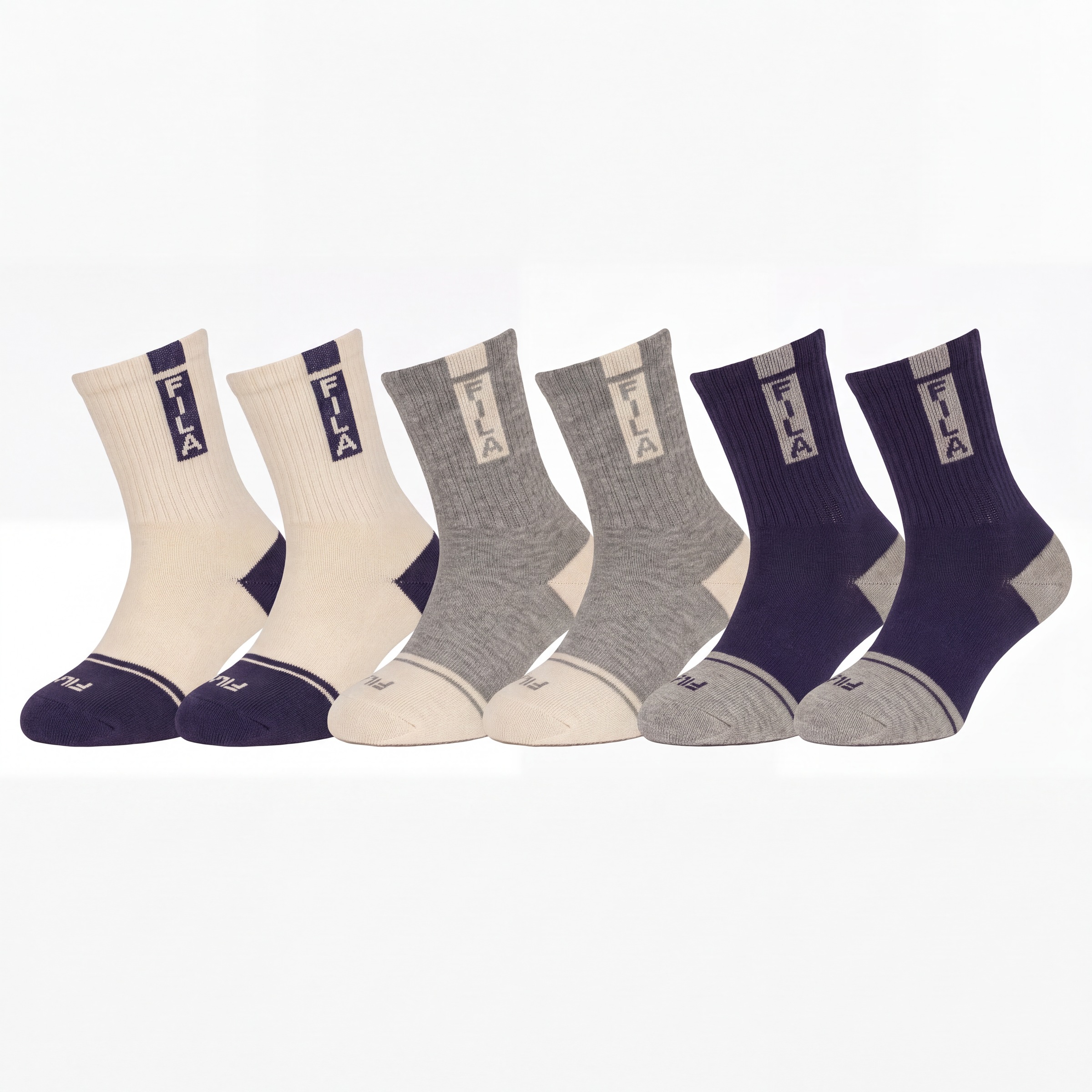 Image of Fila Basicsocken "JUNIOR BOY NORMAL PLAIN SOCKS" 6 Paar, mit kontrastfarbigen Details