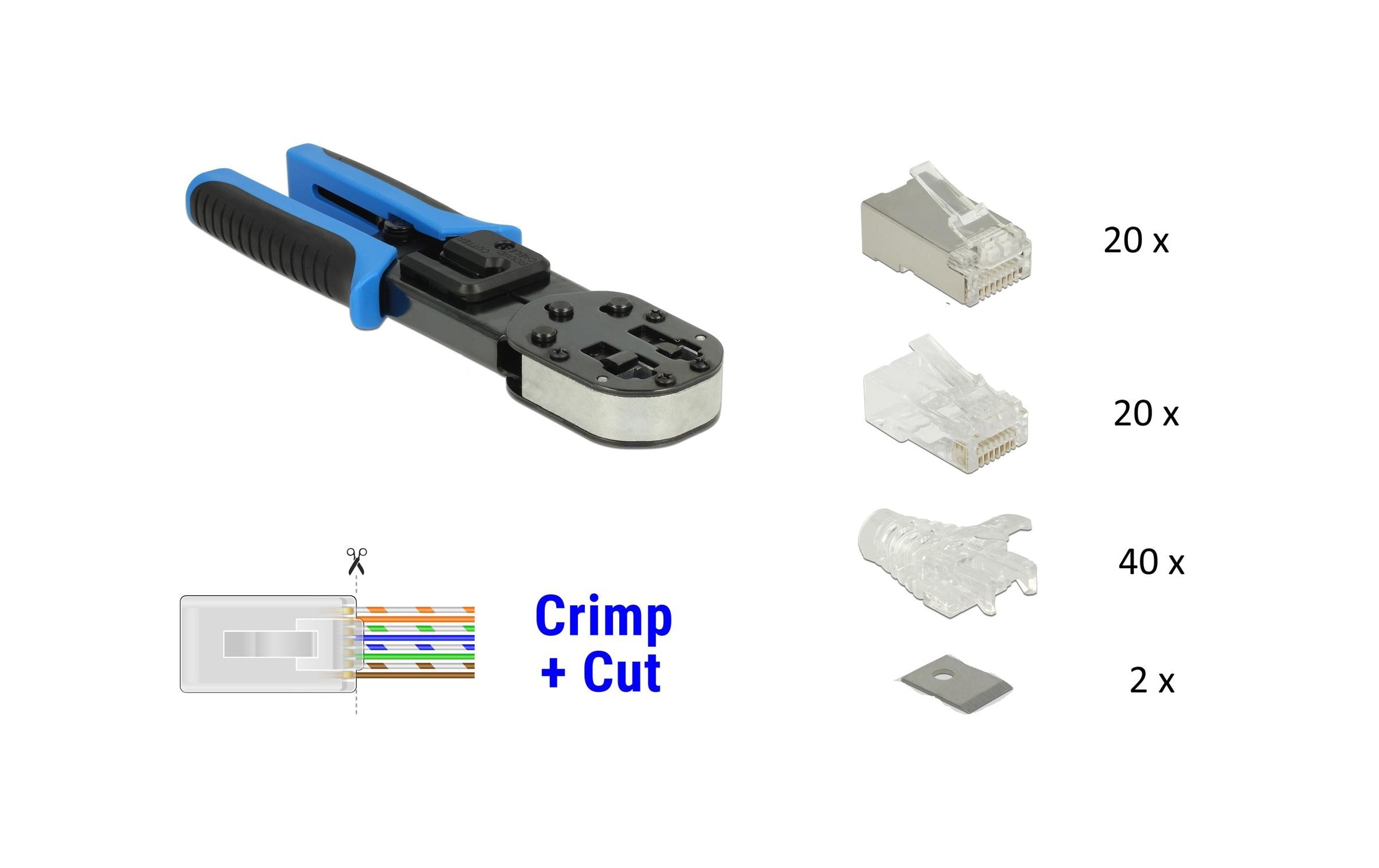 Delock Set d'outils »RJ45 Crimp&Cut Werkzeugset«