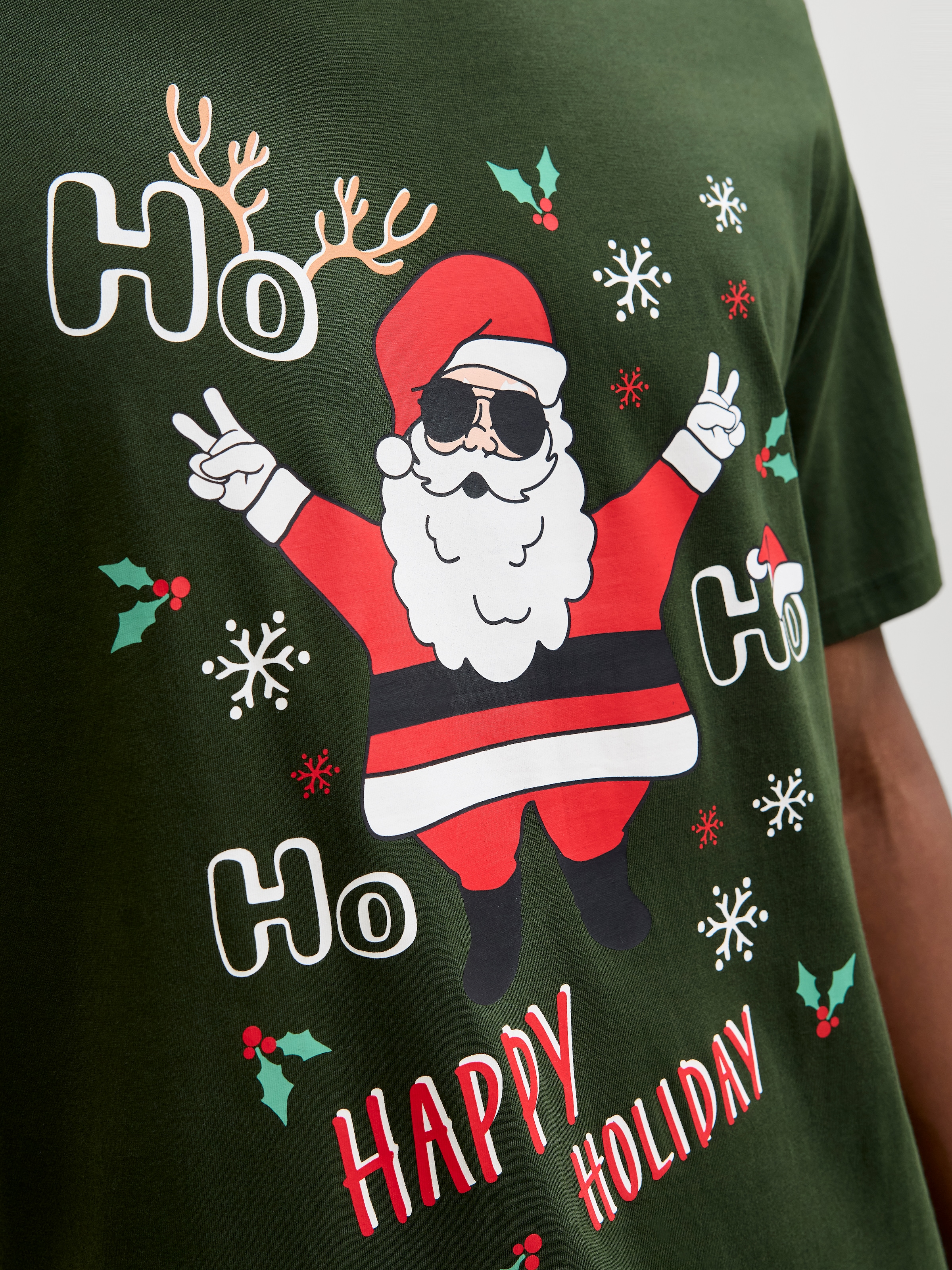 Jack & Jones Shirt à col rond »JJCHRISTMAS TEE SS CREW NECK XMAS«