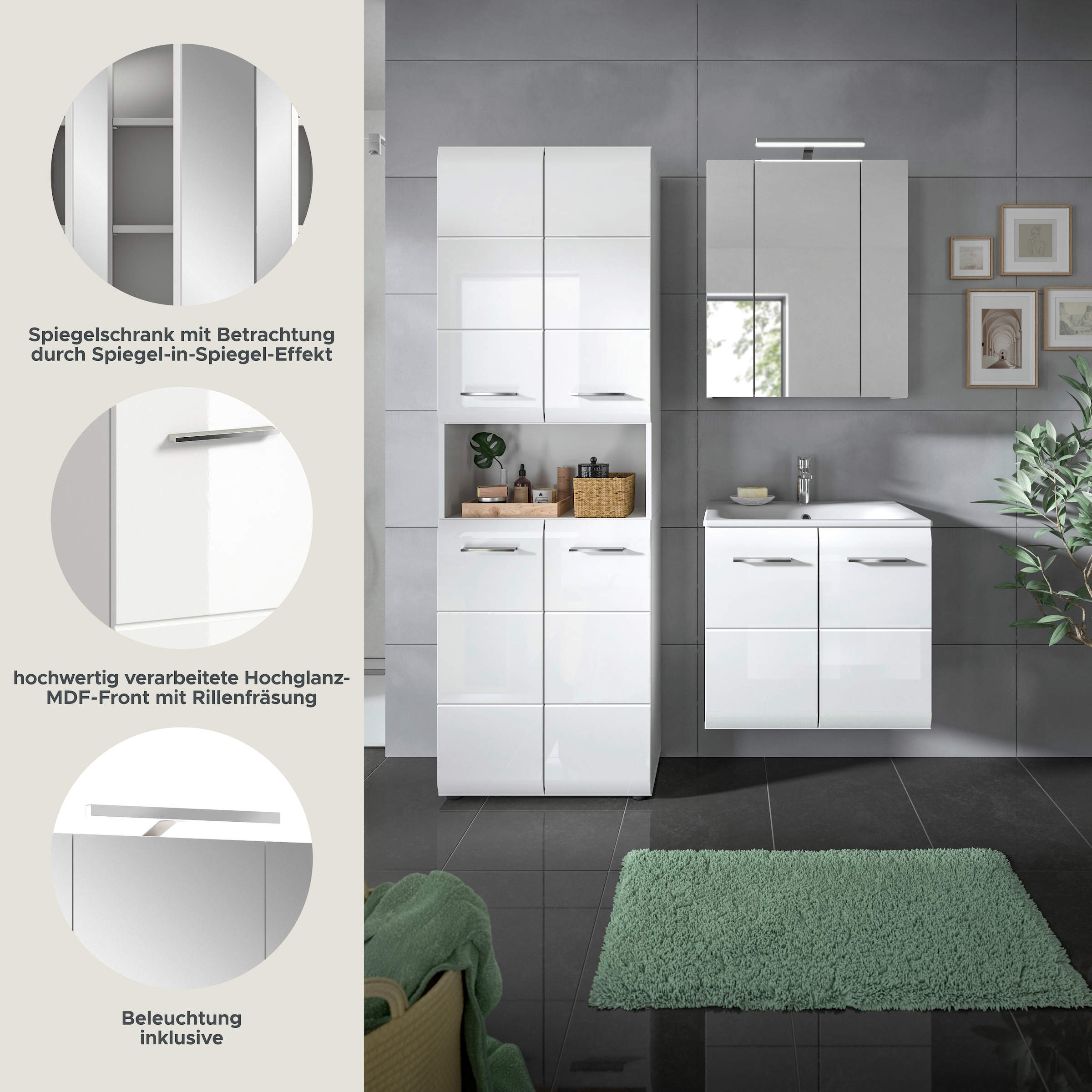 INOSIGN Badezimmer-Set Set, 5 Stk. tlg.