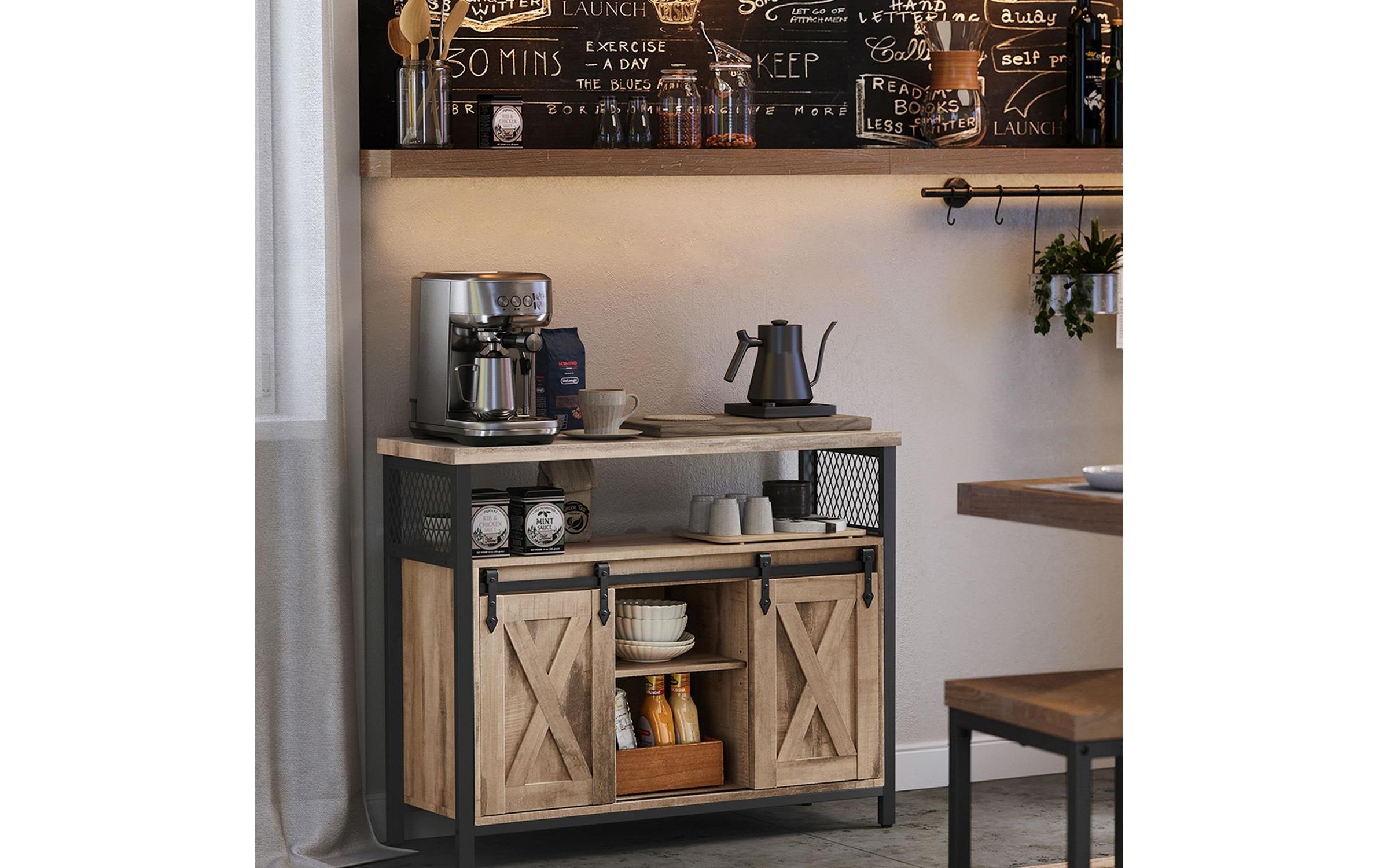 VASAGLE Kommode »VASAGLE Kommode 100 x 80 cm, Braun/Schwarz«
