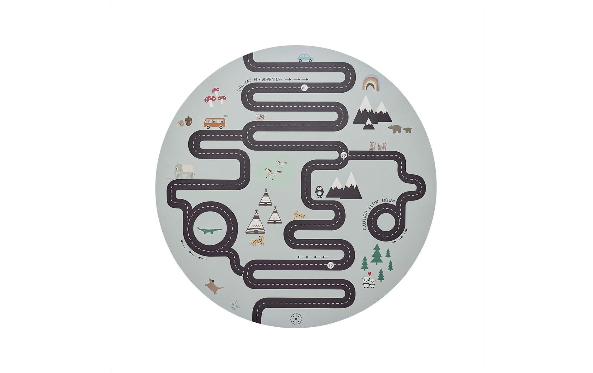 Image of OYOY Kinderteppich "Adventure Ø 112 cm" rund
