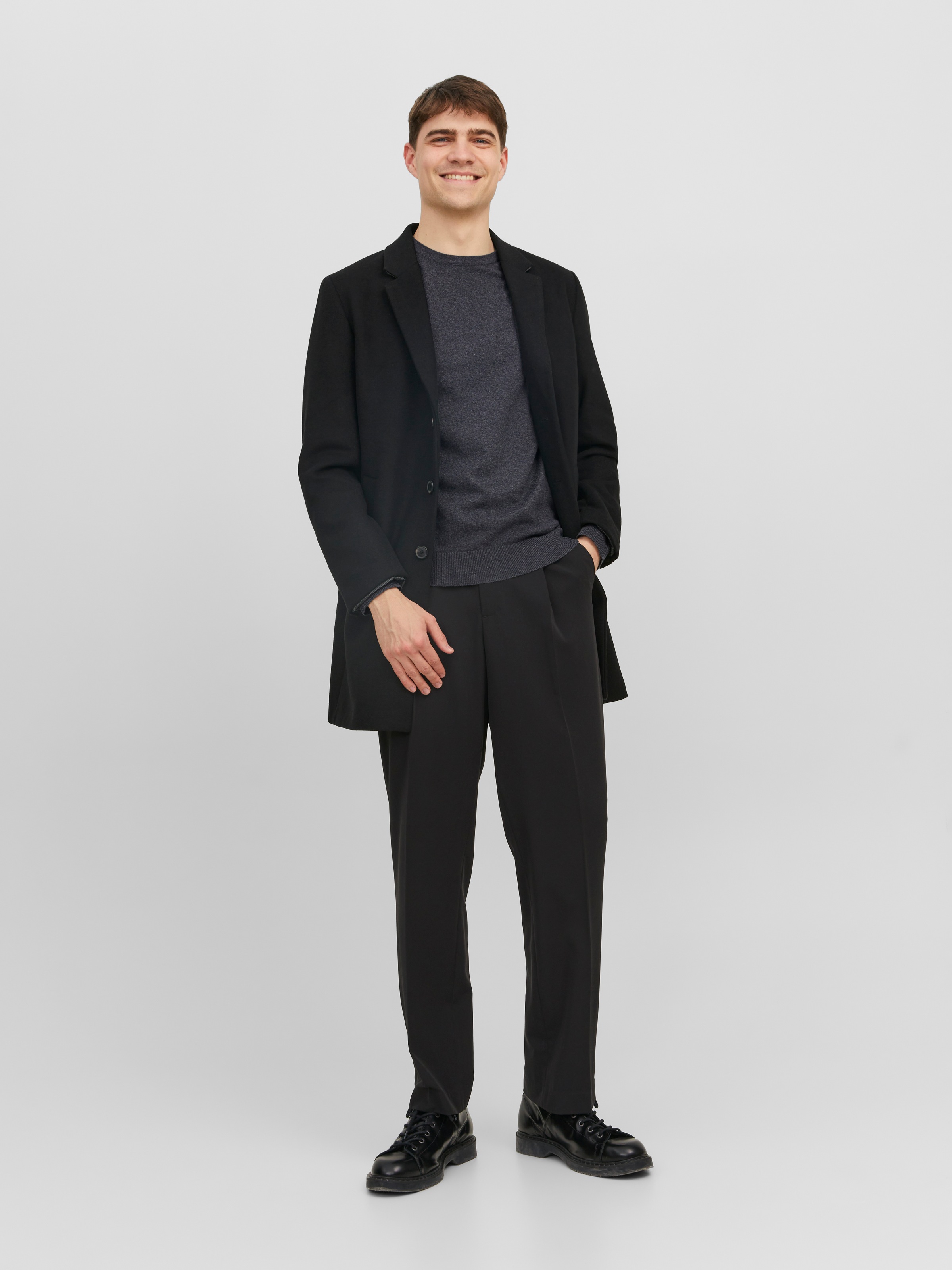 Jack & Jones Rundhalspullover »JJEEMIL KNIT CREW NECK NOOS« Baumwollmischung, regular fit