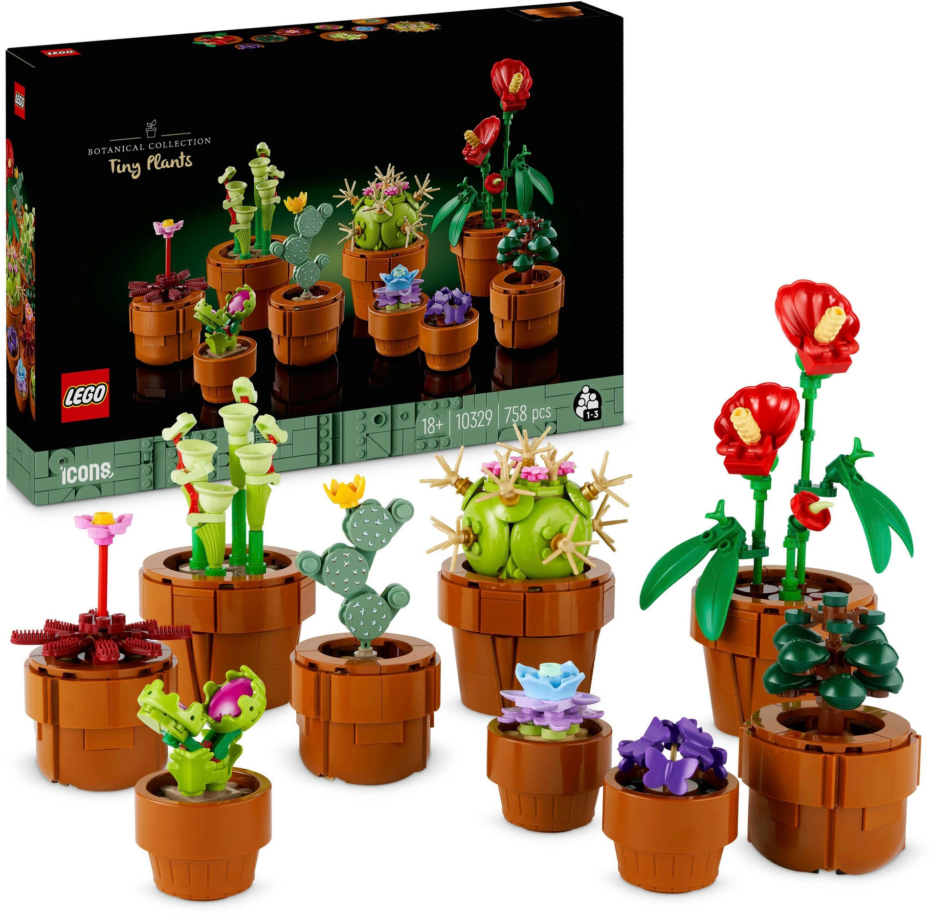 Image of LEGO Konstruktionsspielsteine "Mini Pflanzen (10329), Lego Botanicals" Made in Europe