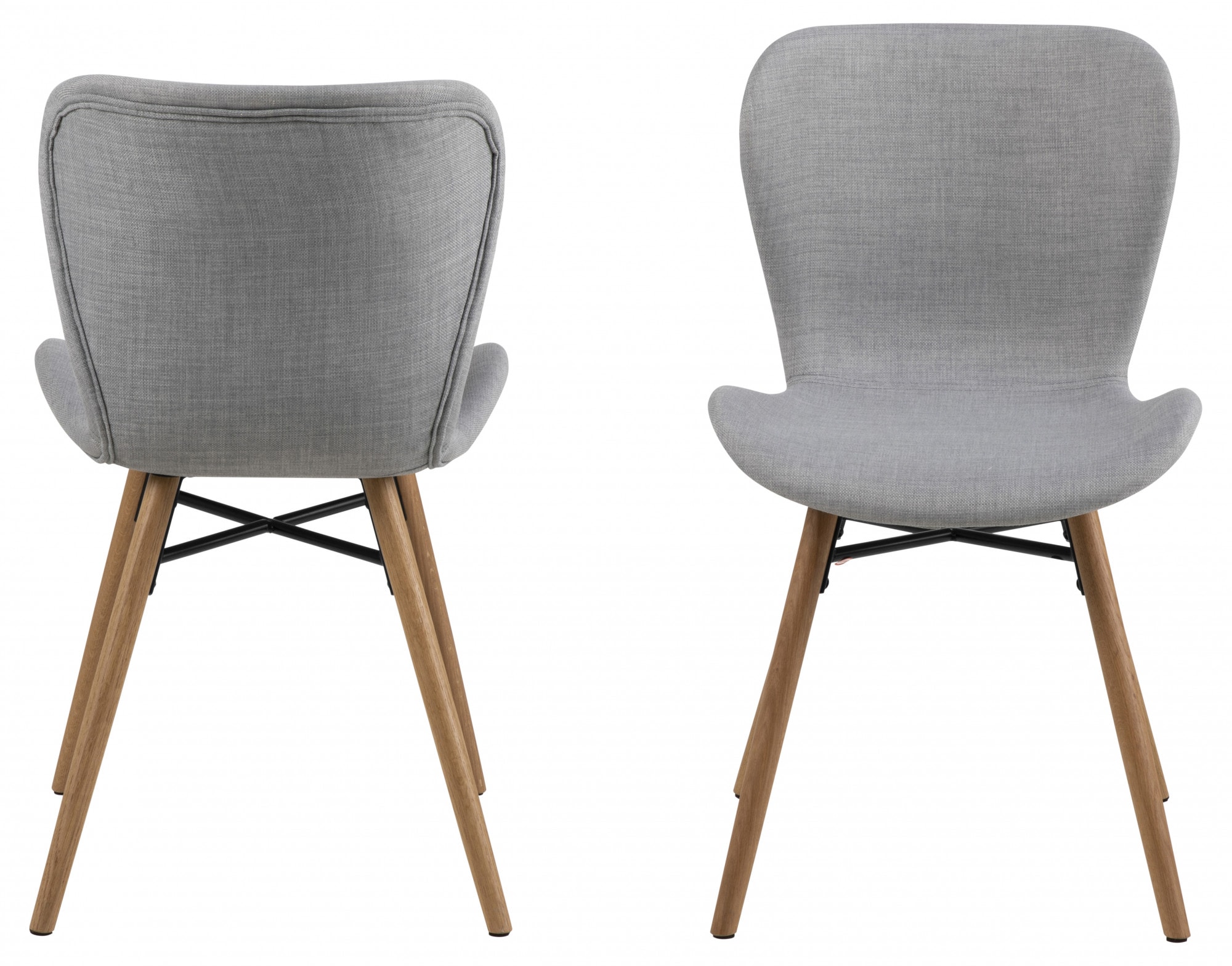 ACTONA GROUP Chaise de salle à manger (Ensemble) 2 cuisen différentes qualités de tissu