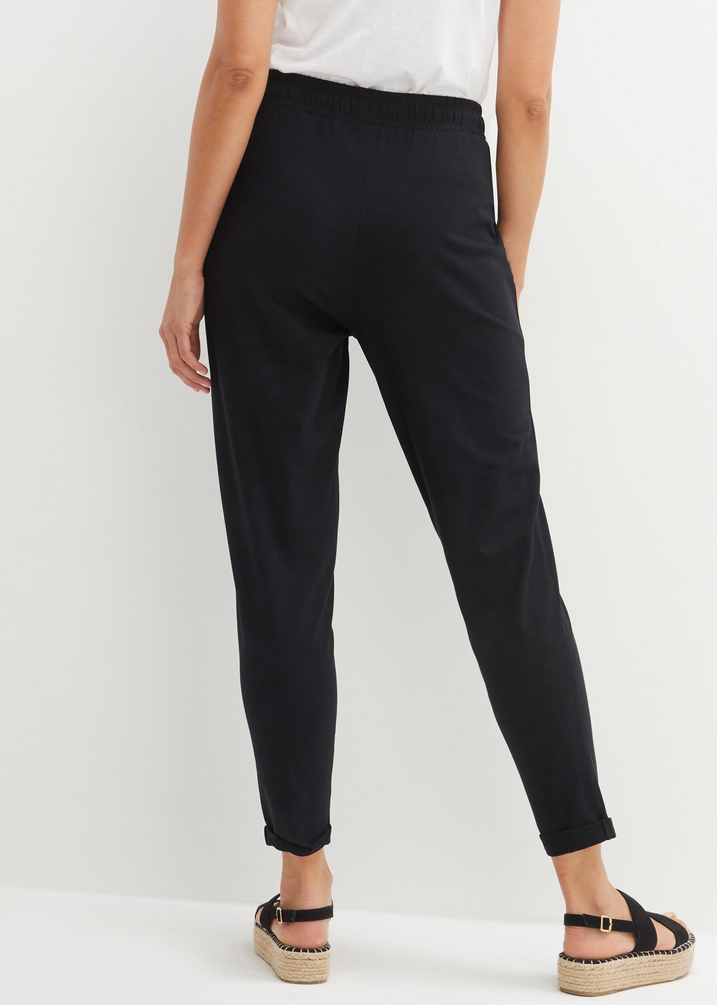 Image of bonprix Jerseyhose "Jersey-Hose aus elastischem Baumwoll-Mix" aus Baumwolle und Elasthan, mit Eingrifftaschen, Regular Fit