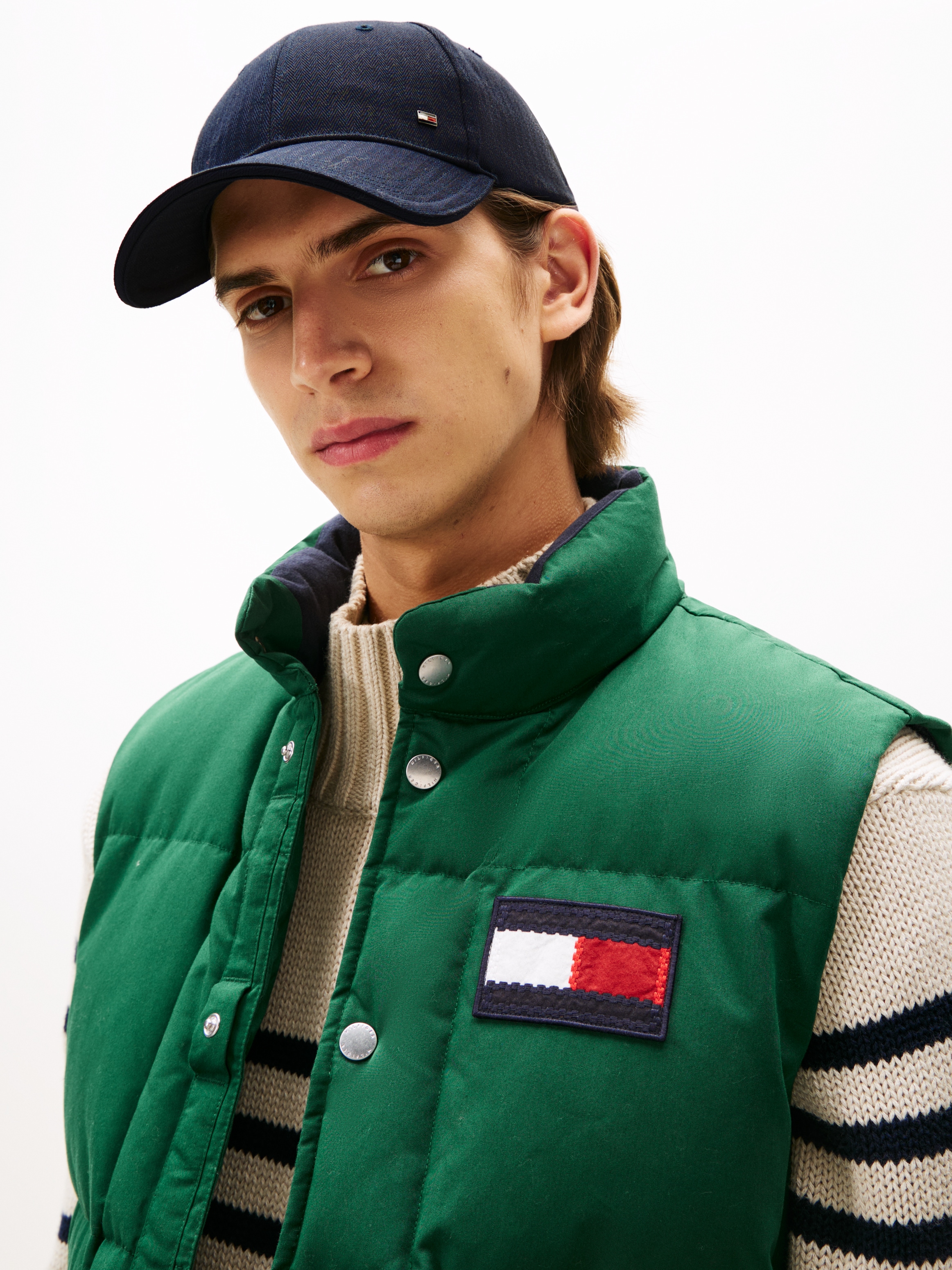 Image of Tommy Hilfiger Baseball Cap "COTTON PANEL CAP" Grössenverstellbar Harringbone Premium Quality 100% Baumwolle