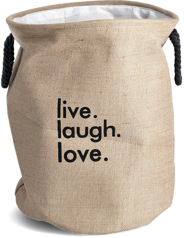 Zeller Present Wäschesack »Natural« 2 praktische Griffe, natürliche Juteoptik