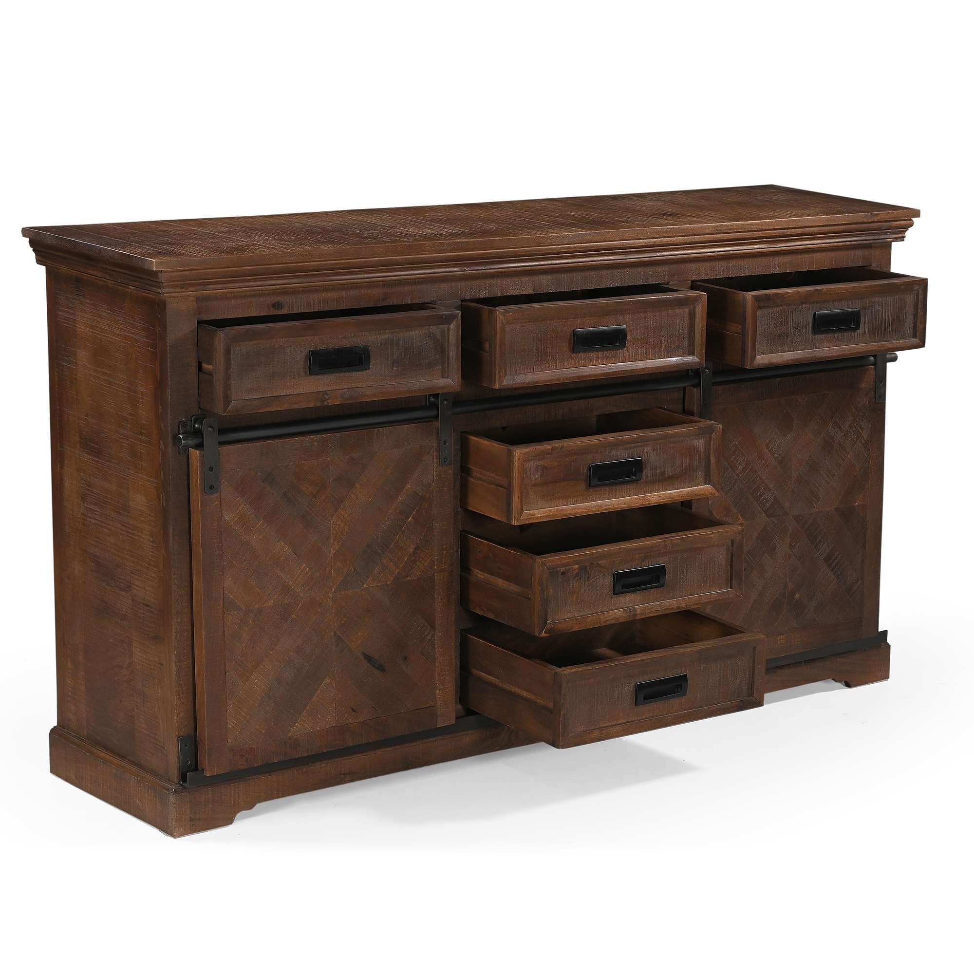 Home affaire Sideboard »Don Barn« mit 2 Schiebetüren, handgefertigt, Unika-Möbel, Breite 160 cm