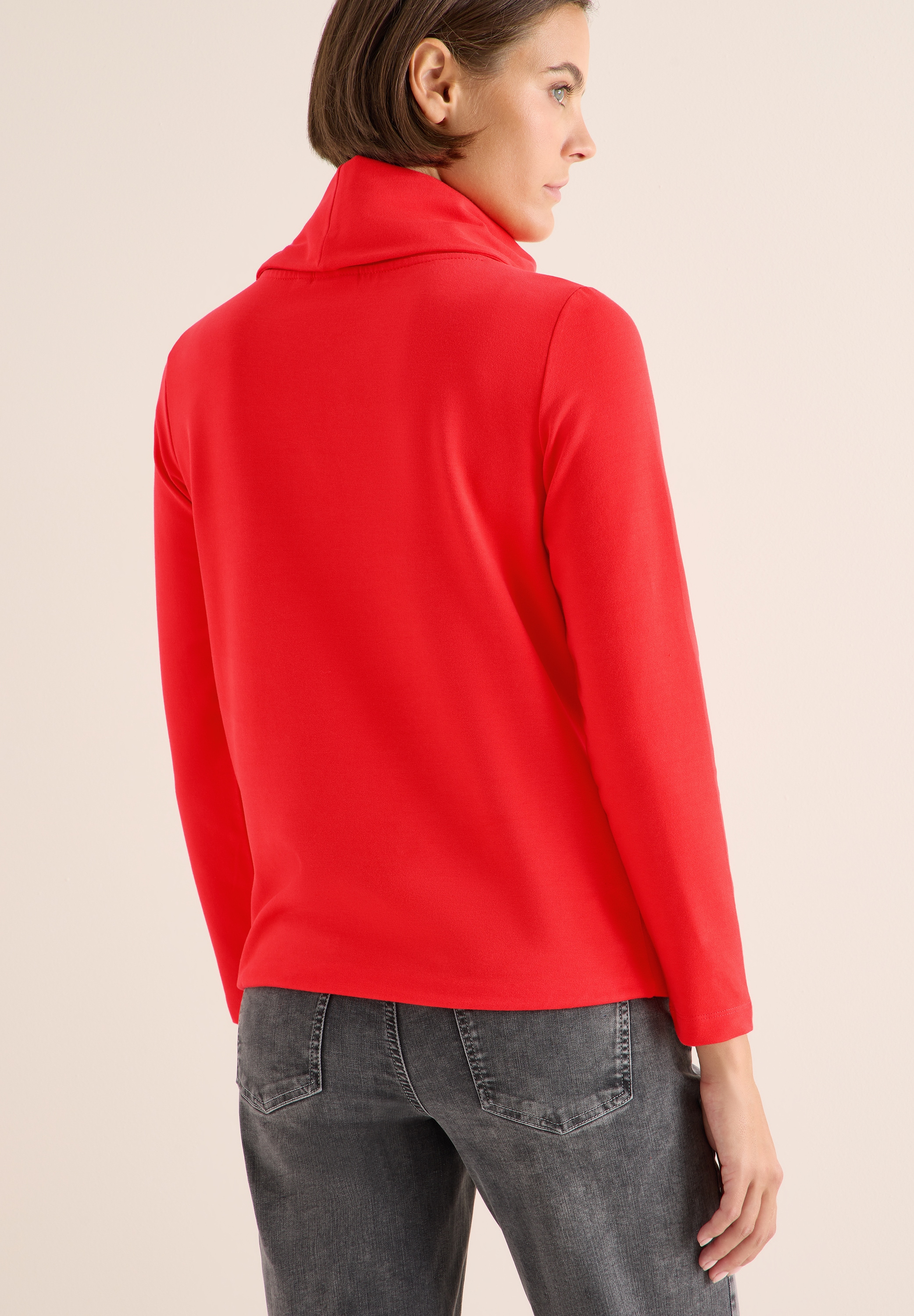 Cecil T-shirt à manches 3/4 mit grossem Kragen