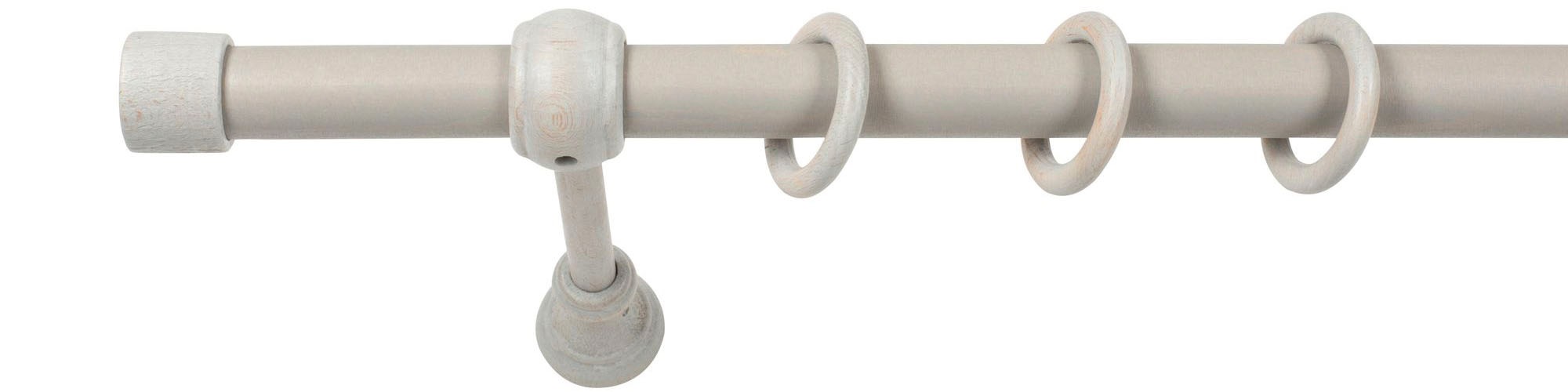 SN DECO GROUP Tringle à rideaux »Cafiro« 1 läufig-läufig Fixmass 28 mm, Holz, verschiedene Längen und Farben, Komplettset