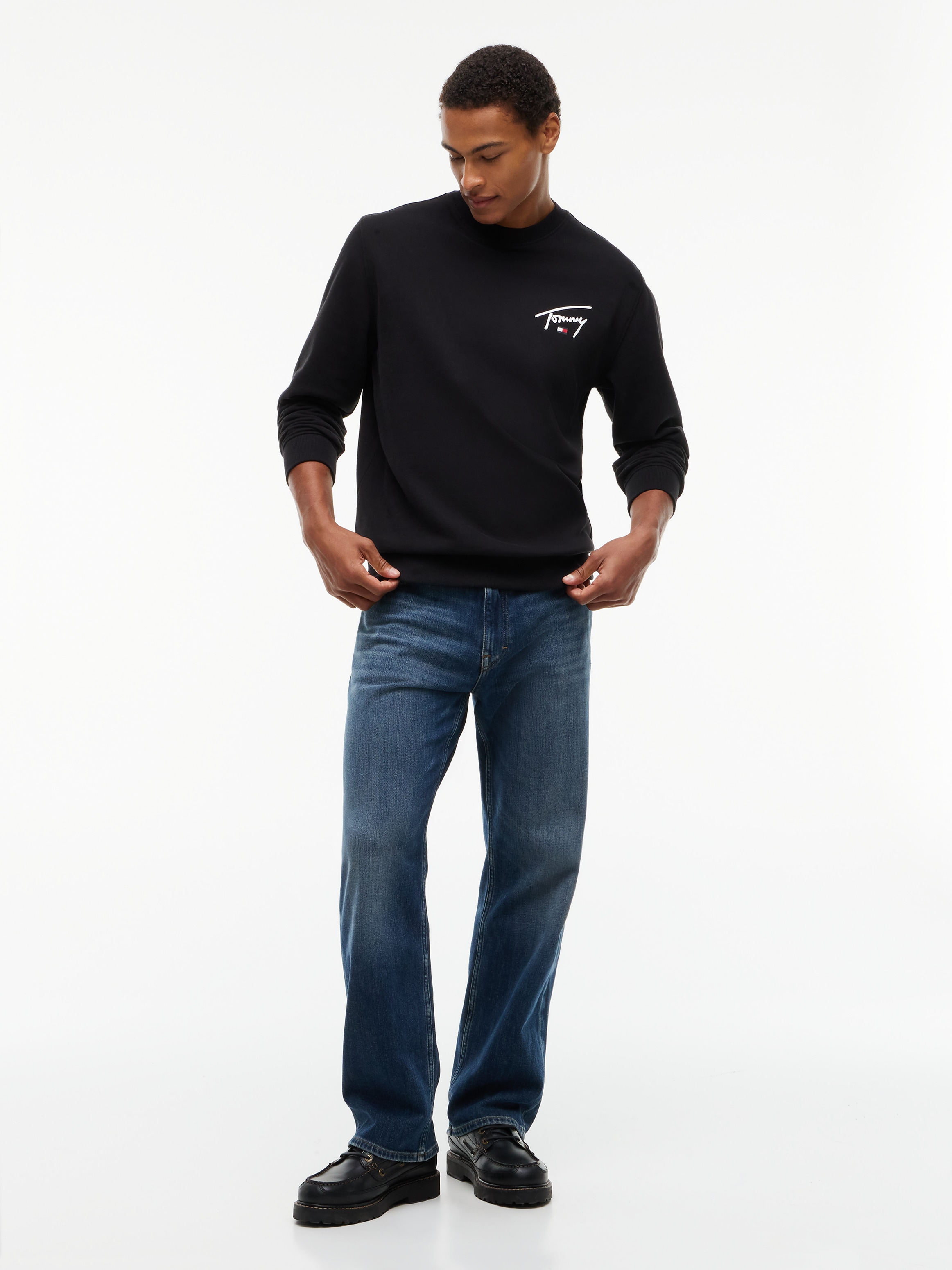 Tommy Jeans Sweatshirt »REGULAR ENTRY SIGNATURE«, Regular fit mit Rundhalsausschnitt
