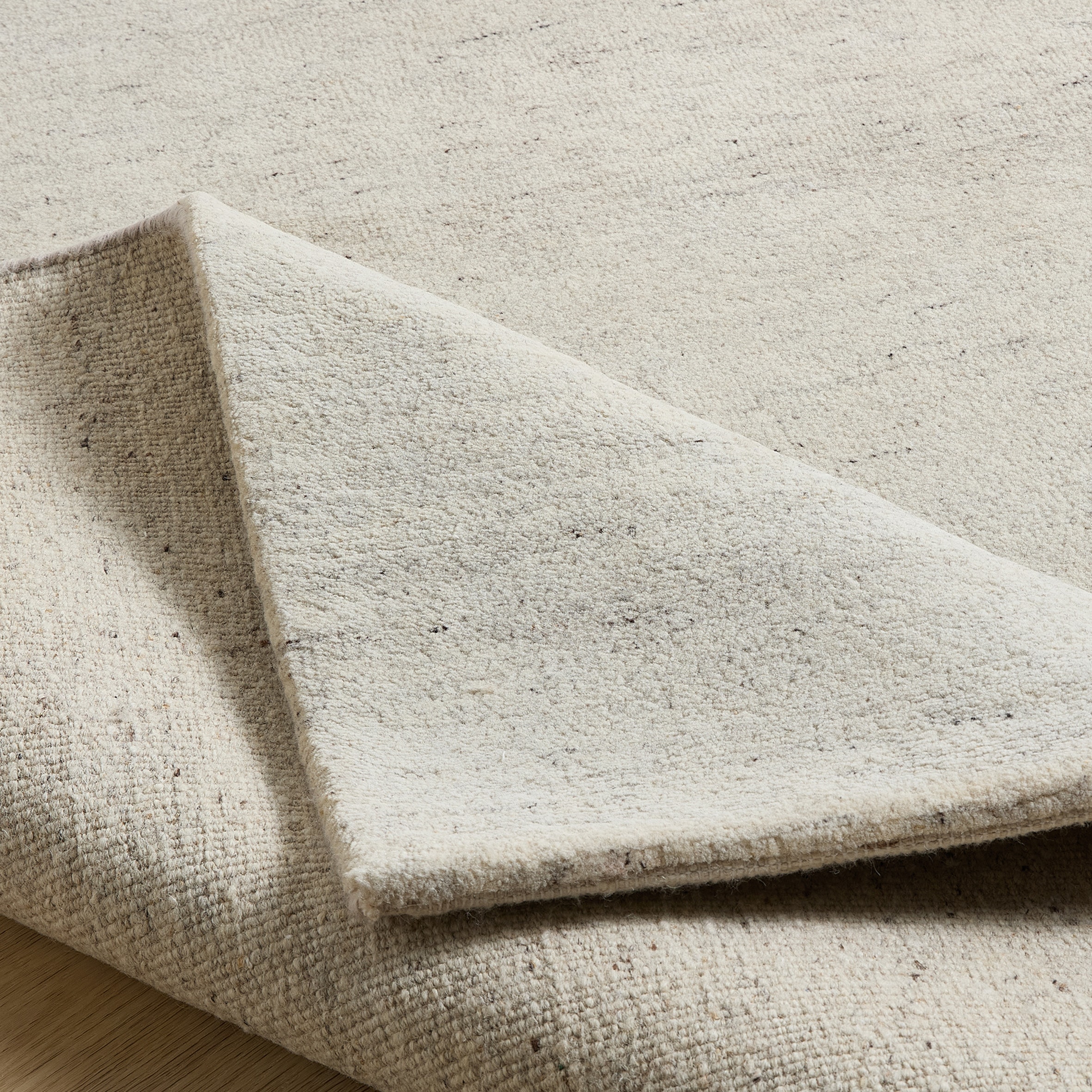 THEKO Tapis en laine »Skylight Uni« Rectangulaire 21 mm Höhe handgeknüpft, reine Schurwolle, Unifarben
