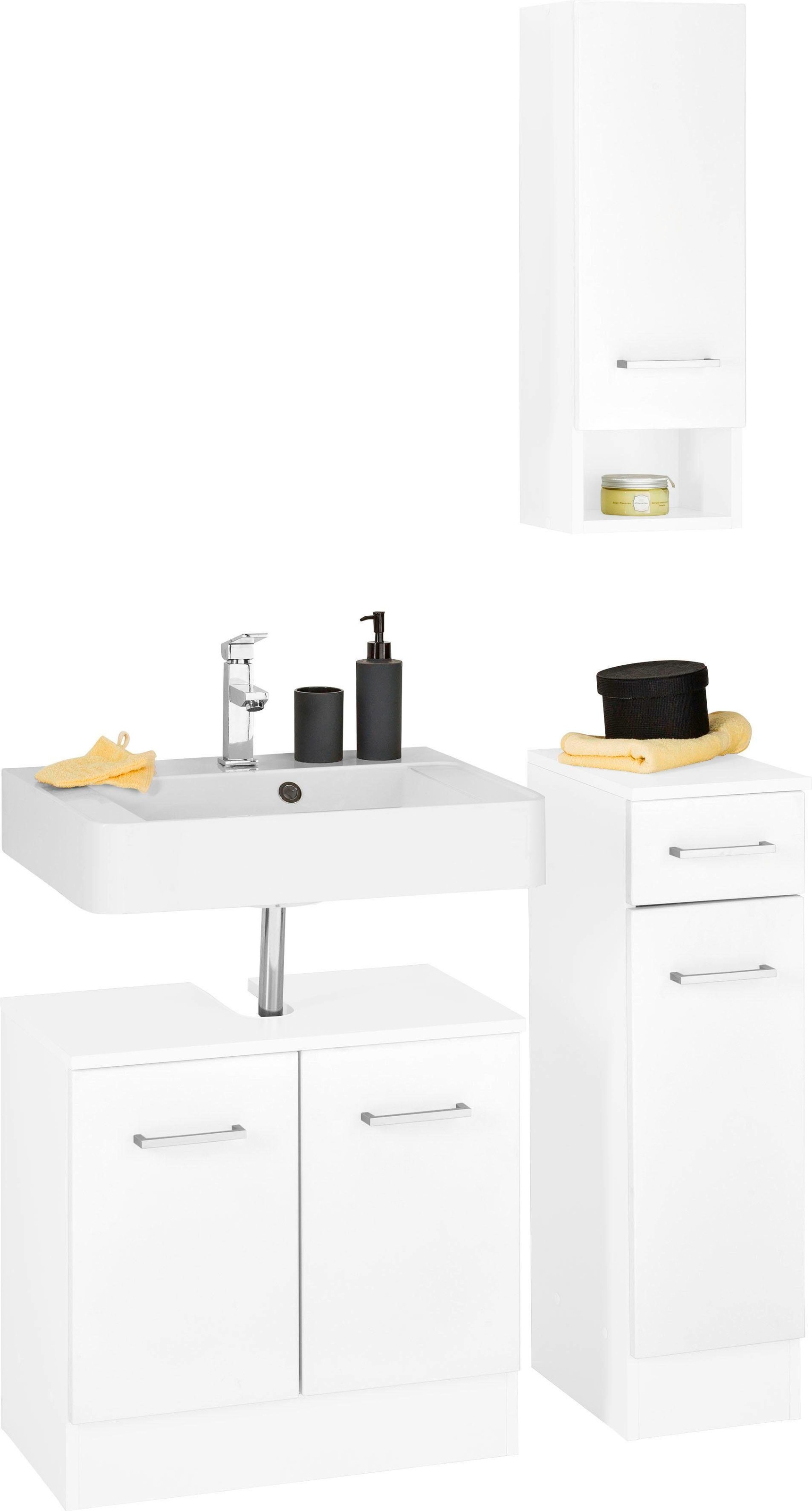 Image of HELD MÖBEL Badmöbel-Set »Ribera«, (3 St.), Waschplatz, Hängeschrank, Unterschrank bei Ackermann Versand Schweiz