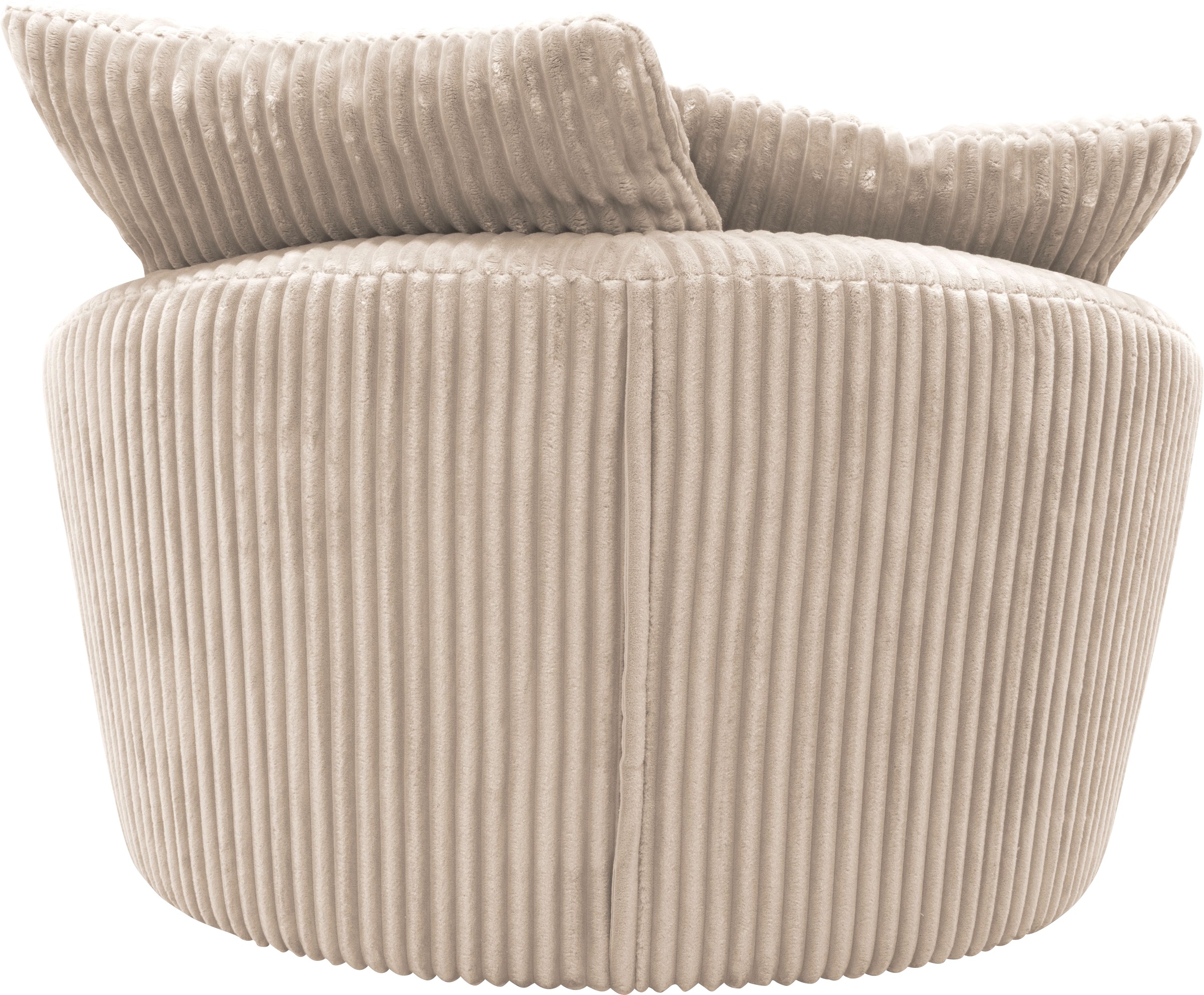 INOSIGN Drehsessel »AMECA, Relaxsessel mit Drehfunktion und Hocker, 122 x 126 x 76 cm,«, (Set, 2 St.), Love-Seat XXL und Lesesessel in Megacord