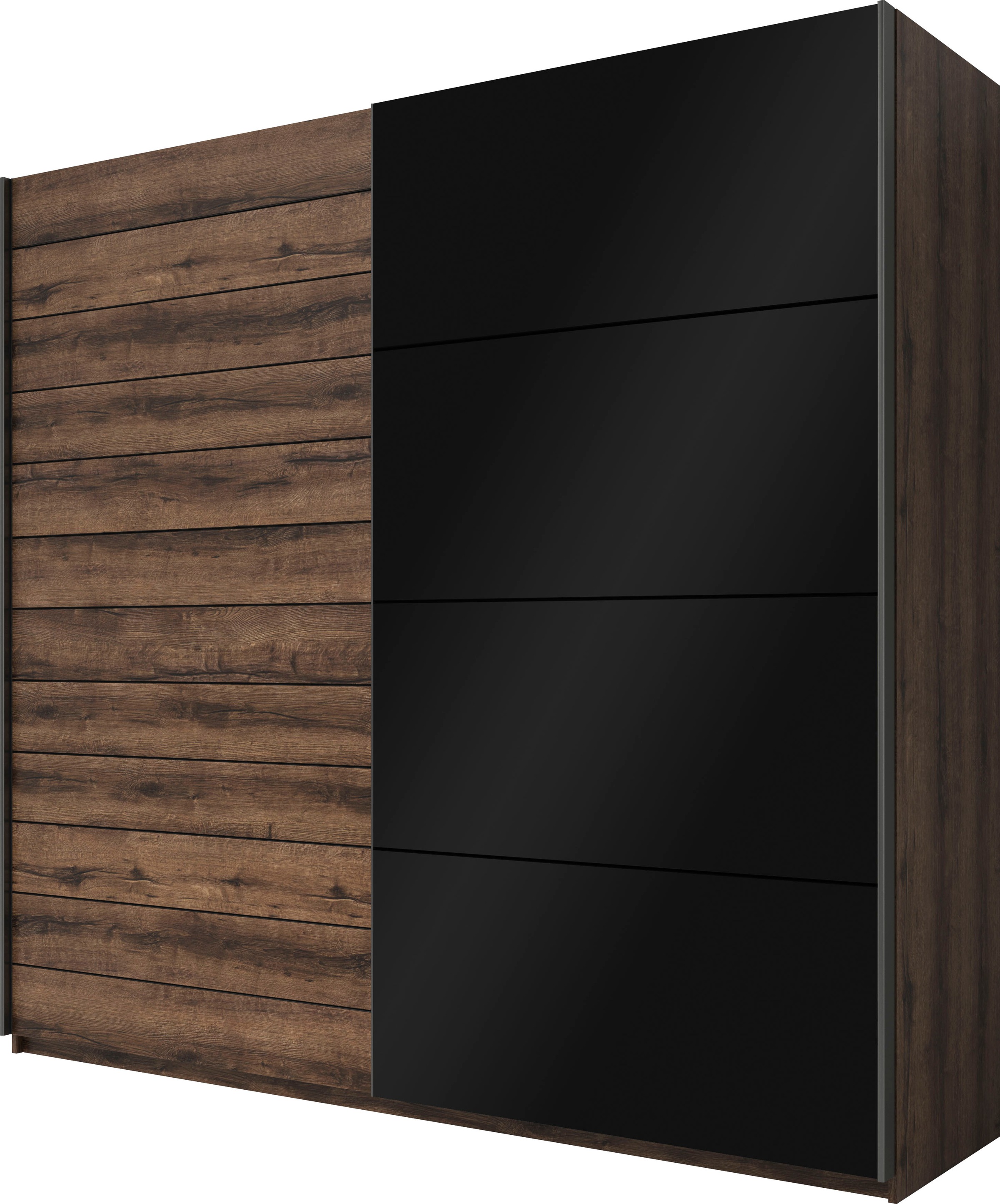 Image of Home affaire Schwebetürenschrank "Galaxy Kleiderschrank, Wäscheschrank 200, 220 oder 270cm breit" INKLUSIVE kompletter Innenausstattung, Metallgriffe und Glasfront