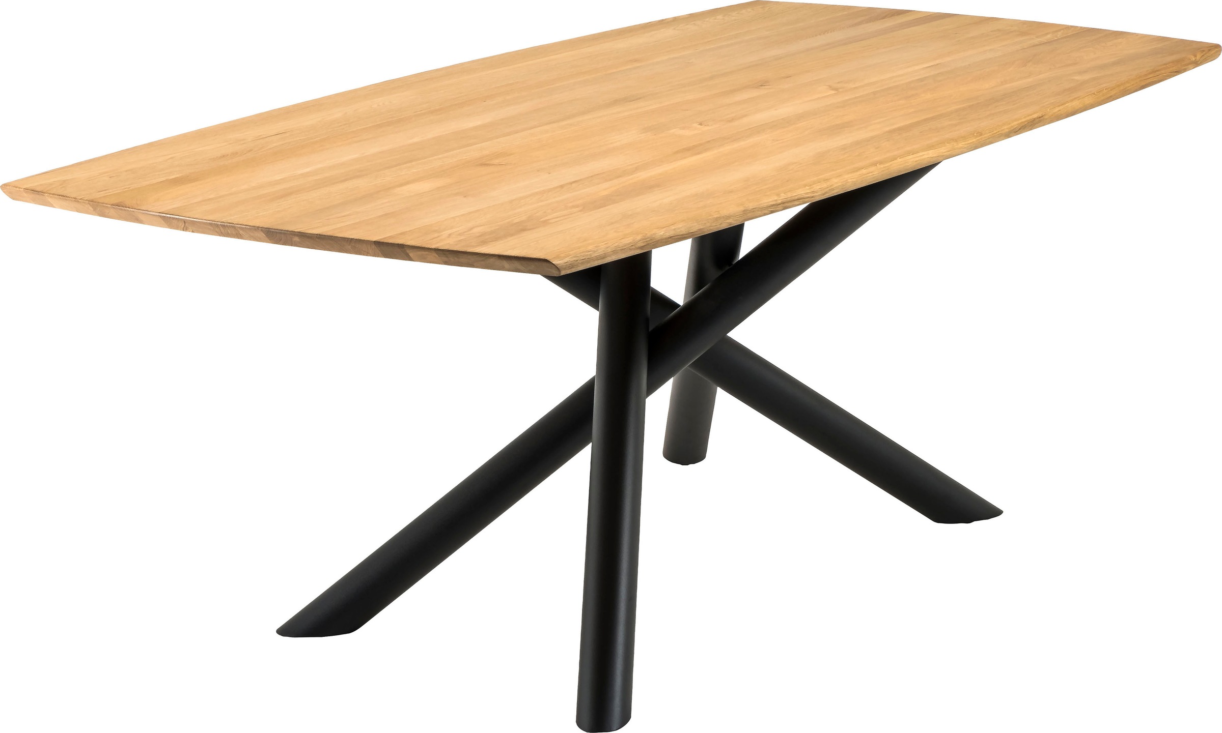 Image of MCA living Esstisch »Liverpool«, Esszimmertisch in Wildeiche Massiv geölt, Spider Metallgestell bei Ackermann Versand Schweiz