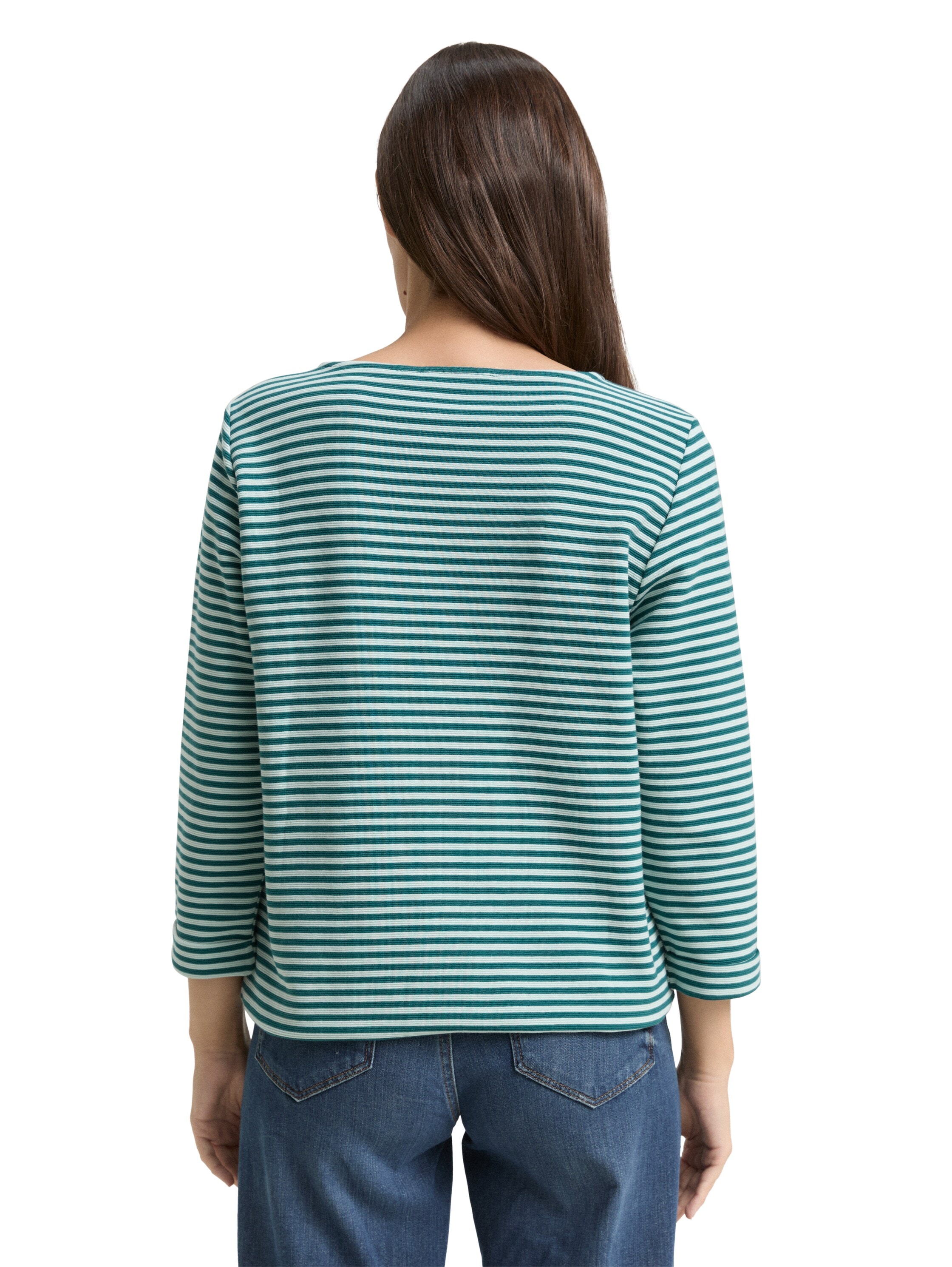 TOM TAILOR T-shirt à manches longues »Loose« avec boutons à l'épaule
