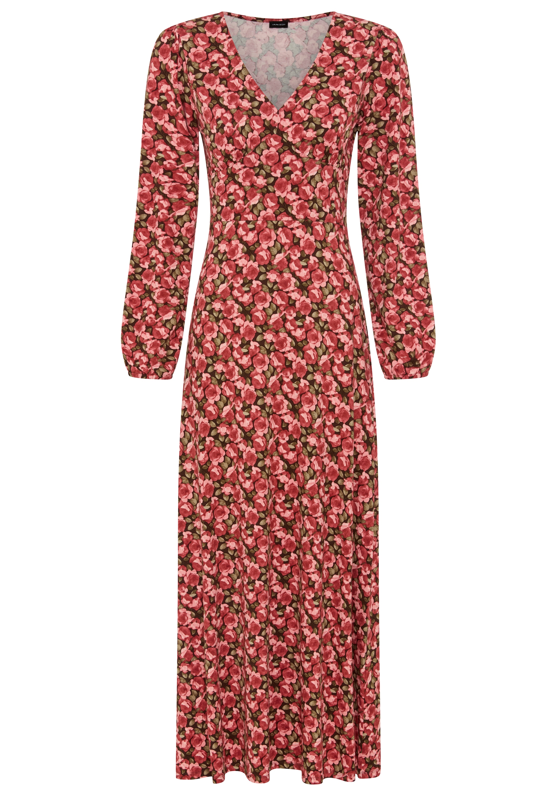Laura Scott Robe midi »aus elastischer Shirt-Qualität« coupe près du corps avec imprimé floral