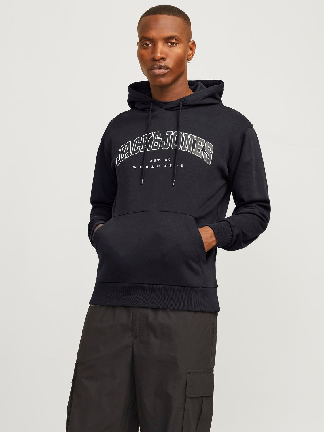 Image of Jack & Jones Kapuzensweatshirt "JJECALEB VARSITY SWEAT HOOD NOOS"