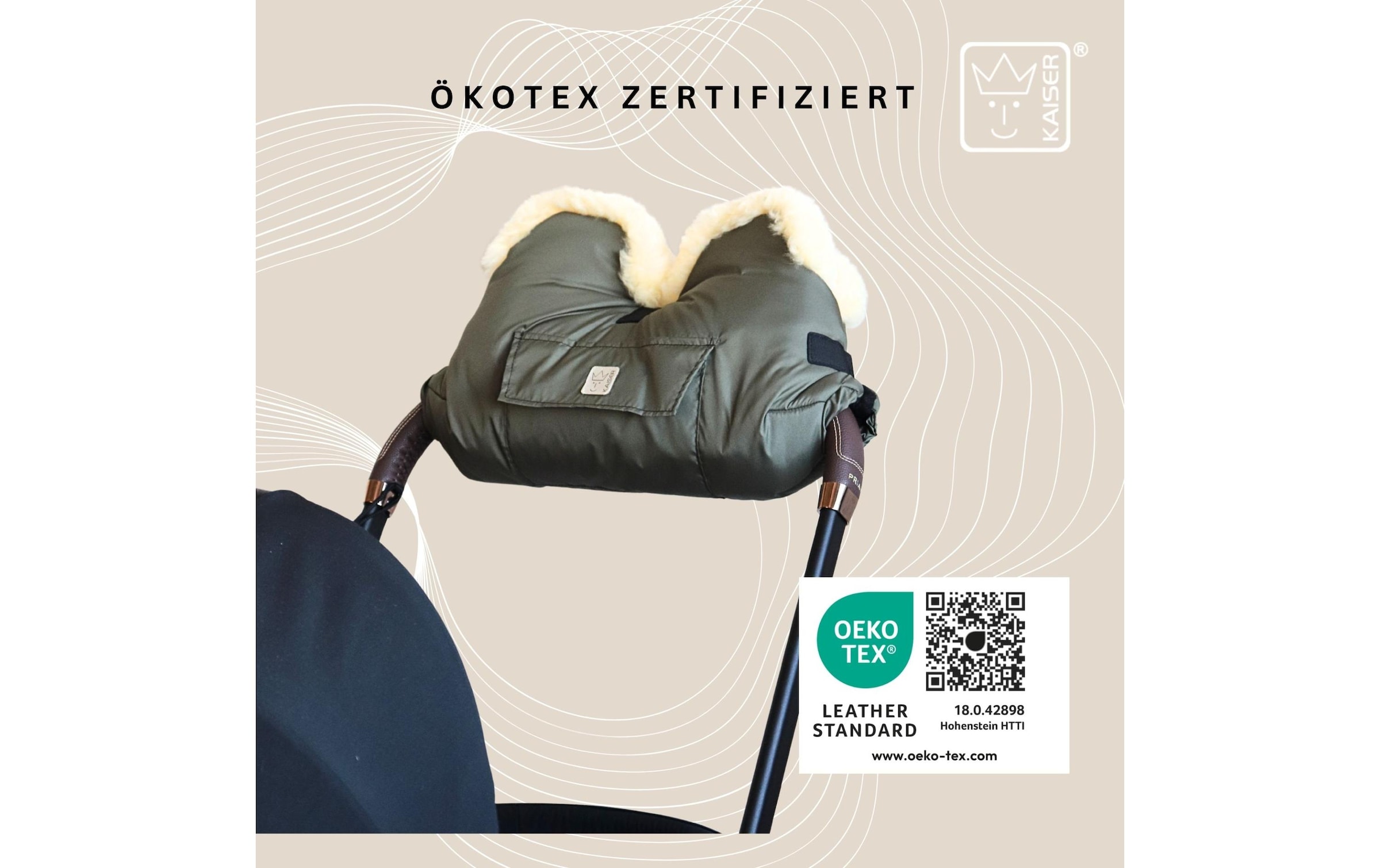 Kaiser Chauffe-mains pour poussette »Lammfell Big«