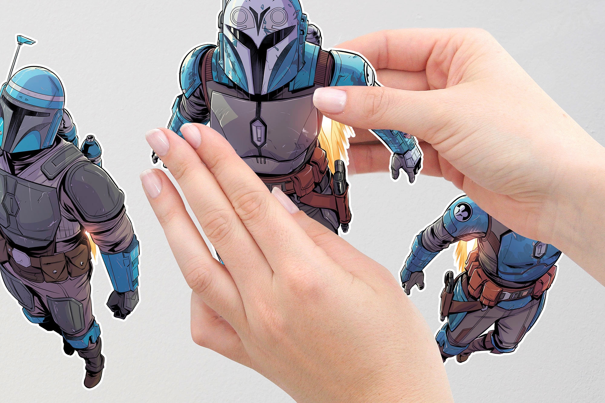 Komar Wandtattoo »Mandalorian Iconic Figures - Grösse 100 x 70 cm«, (12 St.), selbstklebend, Wandsticker, Kinderzimmer