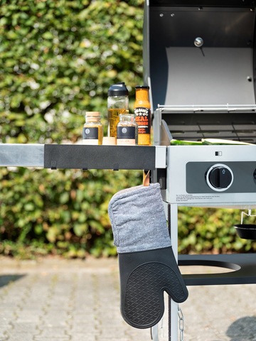 WENKO Hakenleiste »Modell Ima«, magnetisch, mit 4 Haken für Spültücher und Grillzubehör, ohne Bohren