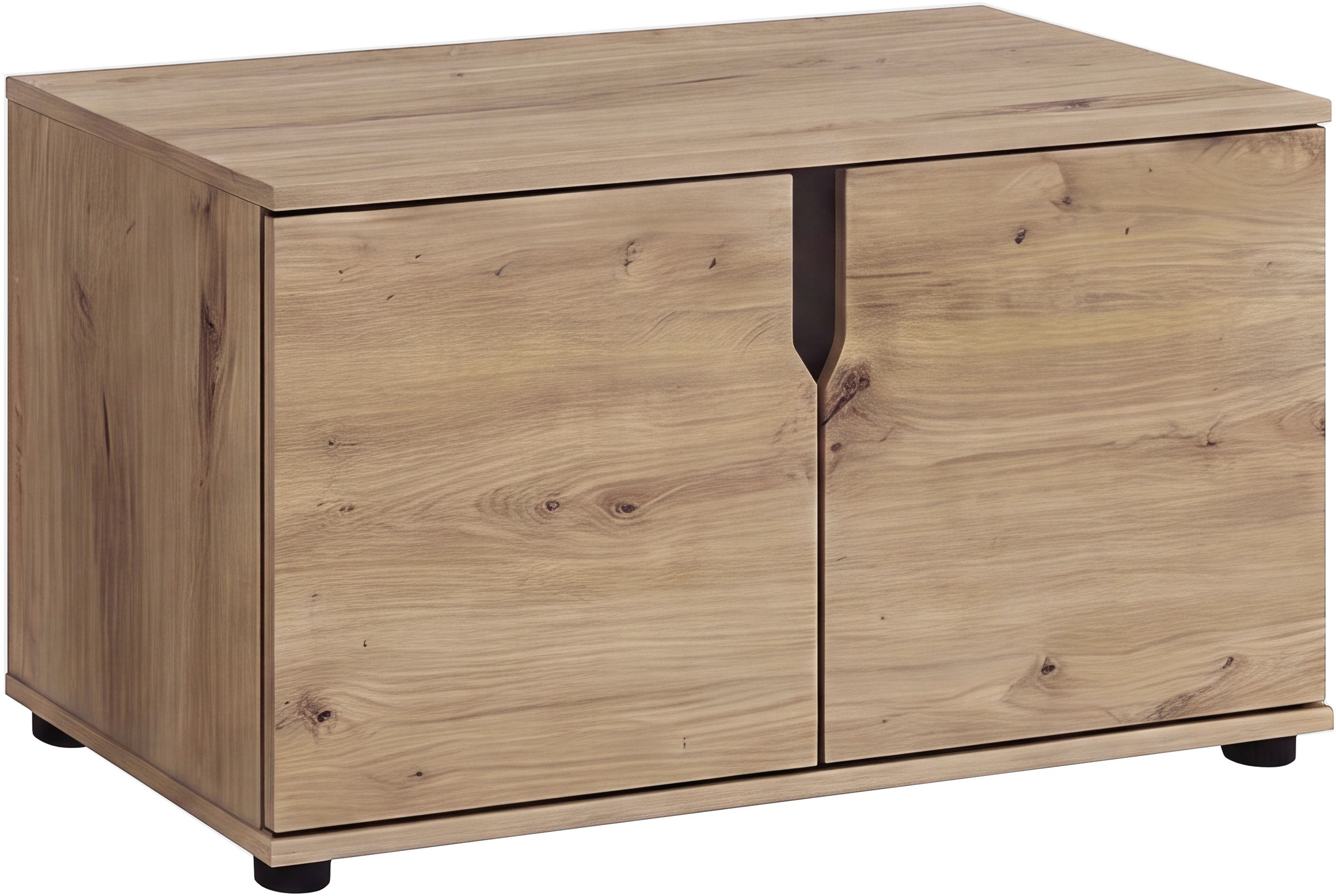 Image of GOODproduct Sitzbank "FJELL, Breite 80cm, 2 Türen, 2 Einlegeböden, 4 Fächer" Bank Truhe, Kommode, Garderobenbank, Dielenbank