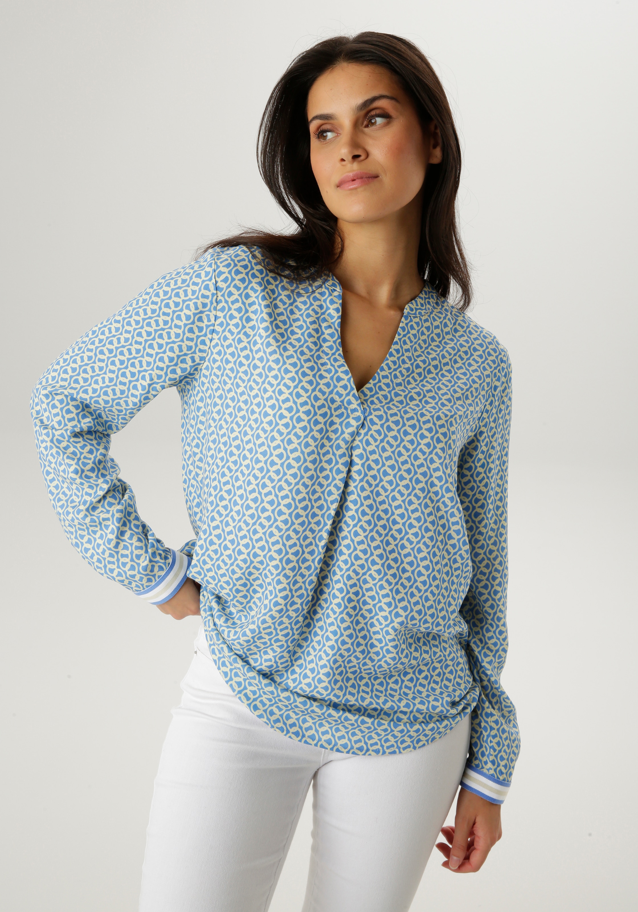 Image of Aniston SELECTED Schlupfbluse mit modischer Kettenmusterung- NEUE KOLLEKTION
