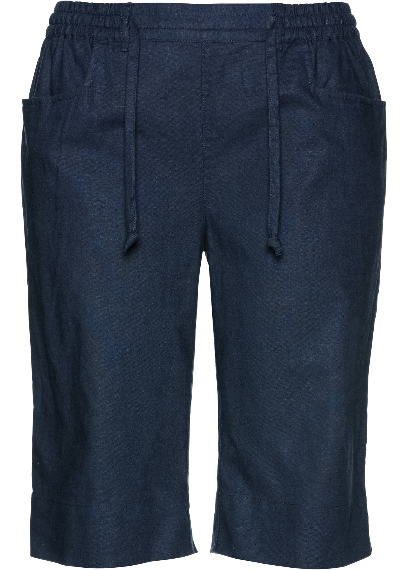 bonprix Bermuda  im sommerlichen Leinen-Mix, mit elastischer Bund mit Bindeband