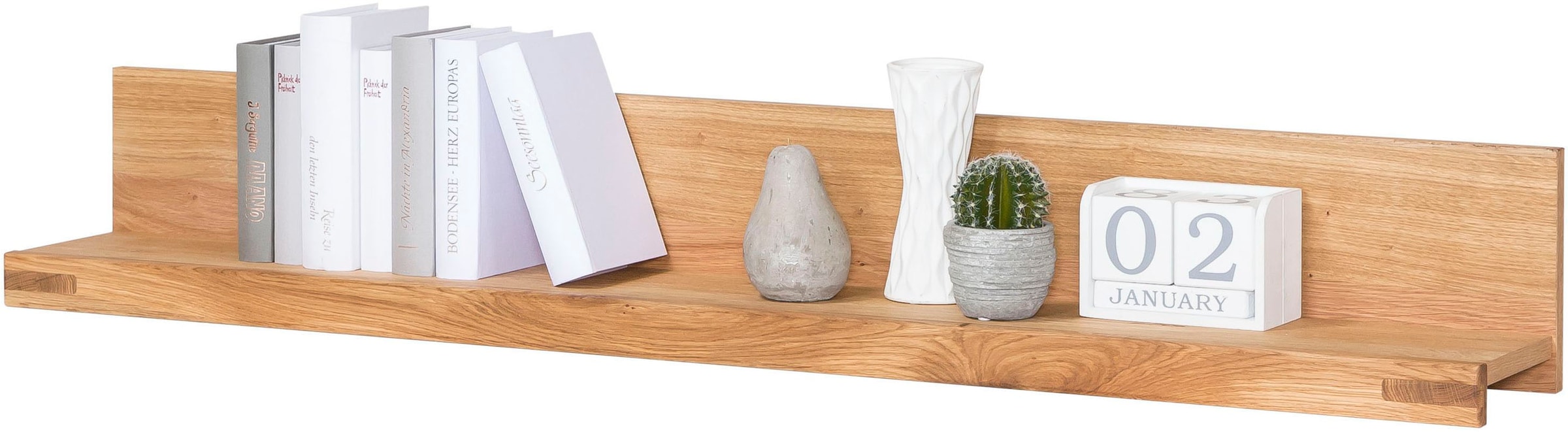 Image of Home affaire Wandregal Wandregal Breite 138cm, Wandboard, teilmassiv Eiche, modern