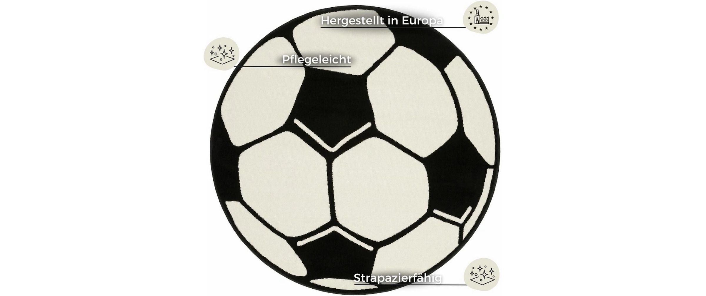 HANSE Home Kinderteppich »Football 150 cm«