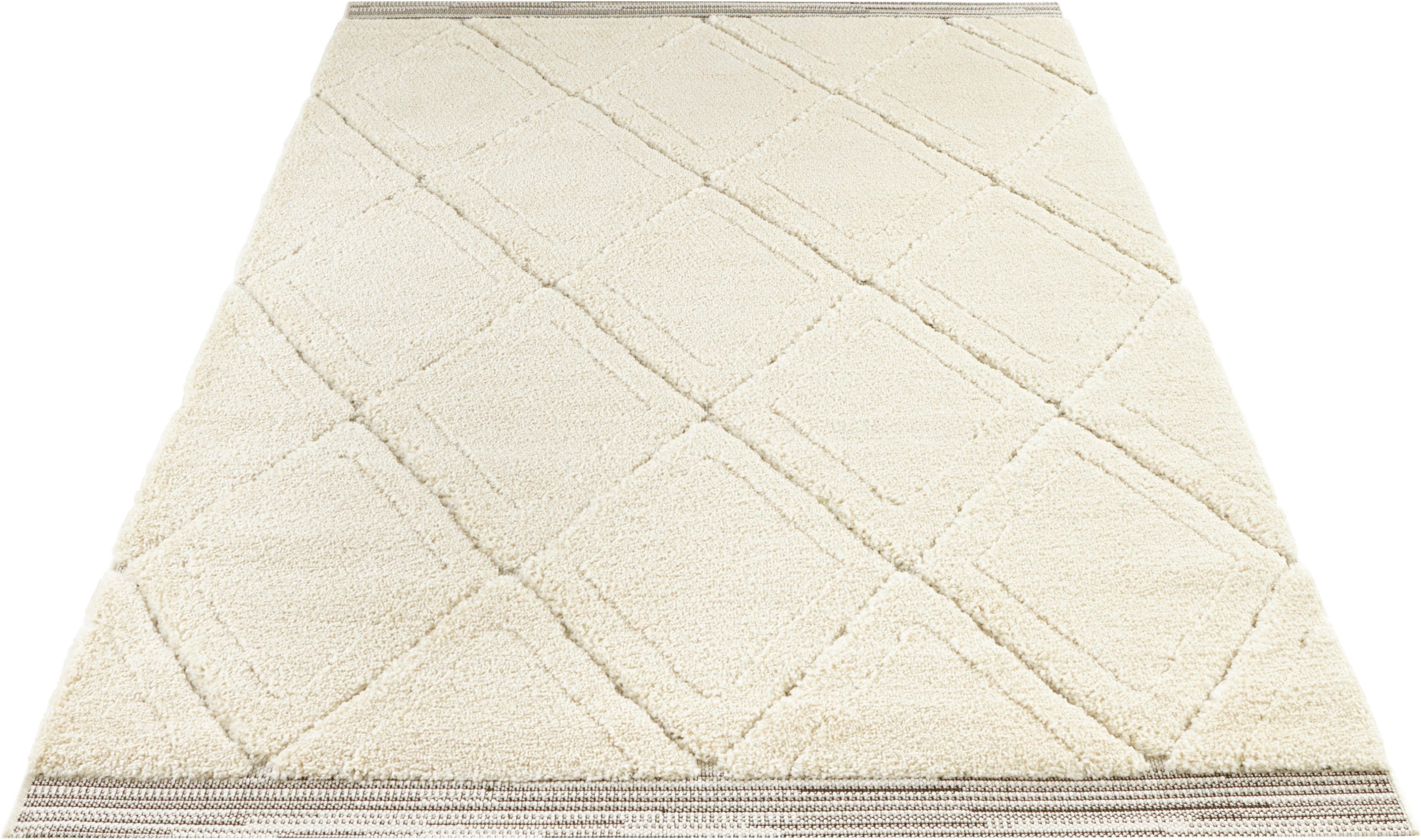 Image of MINT RUGS Designteppich »Colin«, rechteckig, 22 mm Höhe, Hoch-Tief Struktur, sehr weicher Flor, Wohnzimmer, Schlafzimmer, Robust, Pflegeleicht, ringsum gekettelt bei Ackermann Versand Schweiz